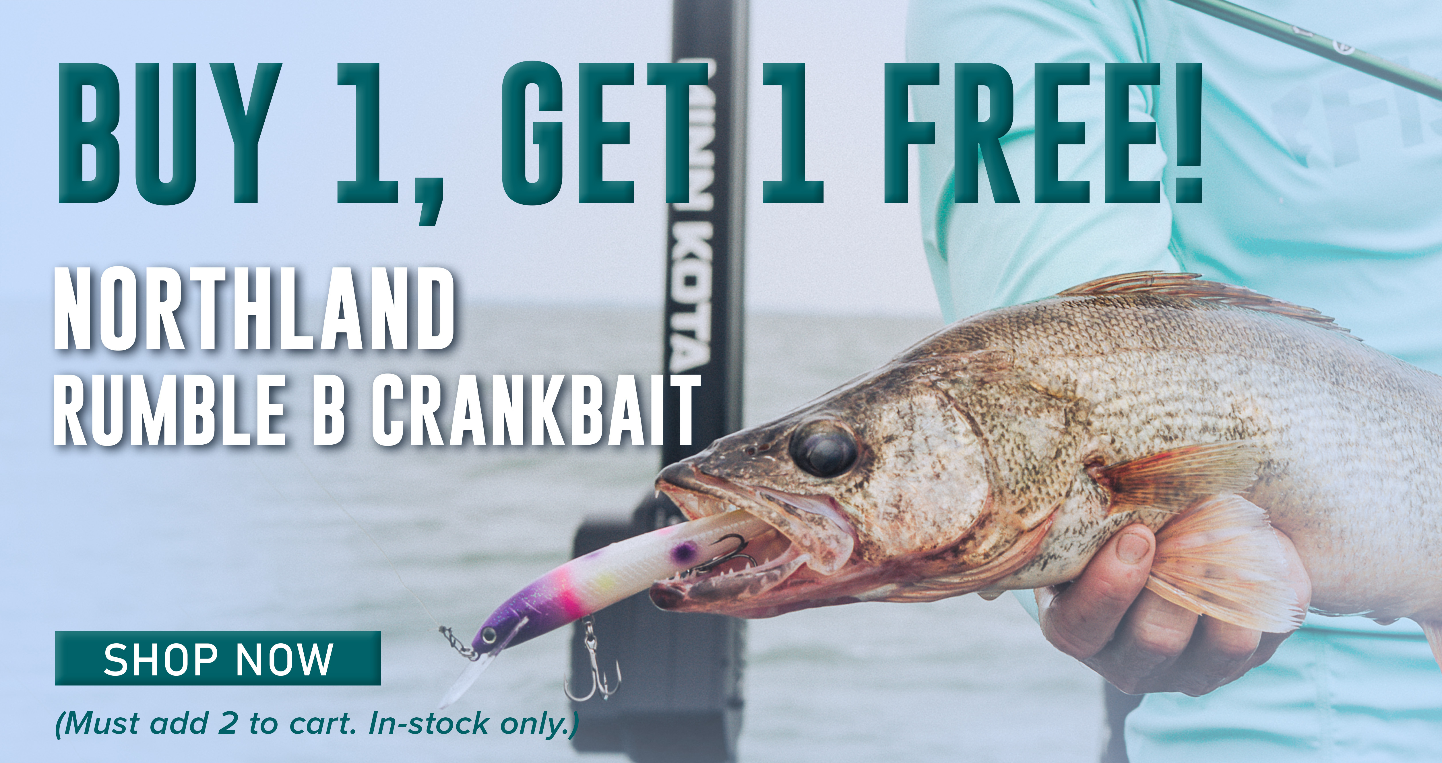 Buy 1, Get 1 Free! Northland Rumble B Crankbait Shop Now (Must add 2 to cart. In-stock only.)