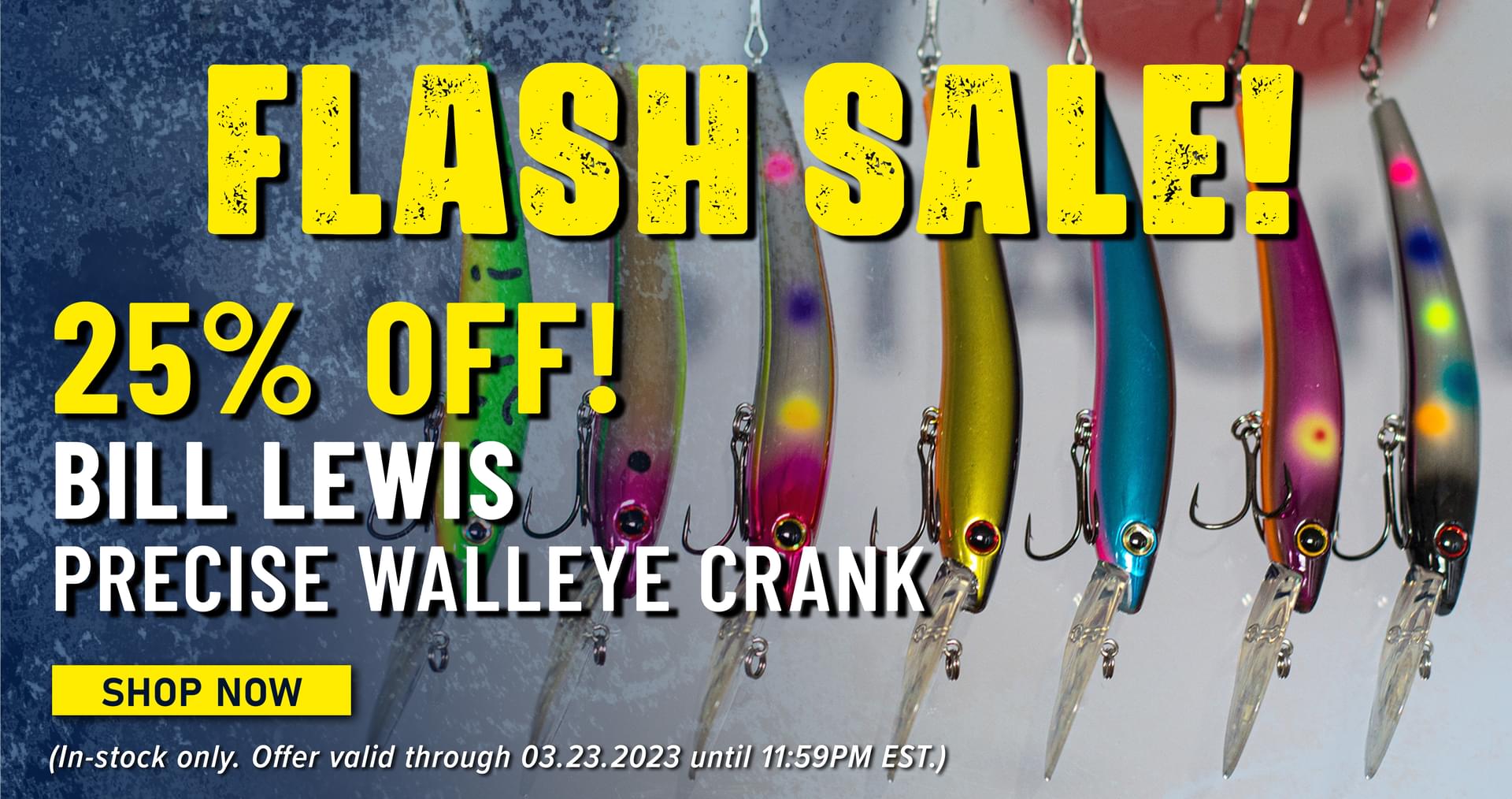Flash Sale 25% Off! Bill Lewis Precise Walleye Crank Shop Now (In-stock only. Offer valid through 03.23.2023 until 11:59PM EST.)