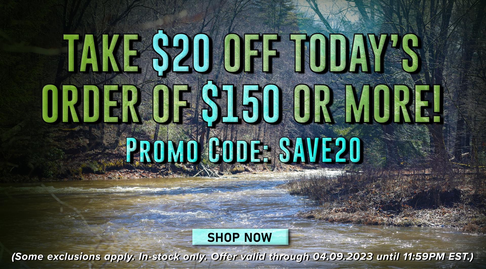 Take $20 Off Today's Order Of $150 Or More Promo Code: SAVE20 Shop Now (Some exclusions apply. In-stock only. Offer valid through 04.09.2023 until 11:59PM EST.)