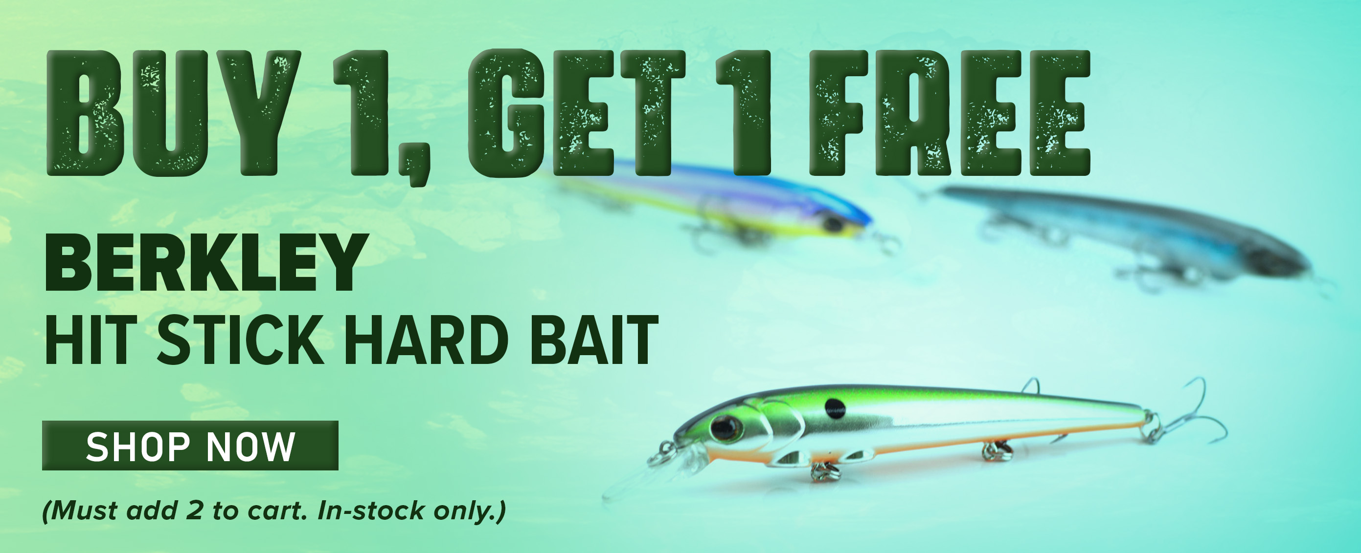 Buy 1, Get 1 Free Berkley Hit Stick Hard Bait Shop Now (Must add 2 to cart. In-stock only.)