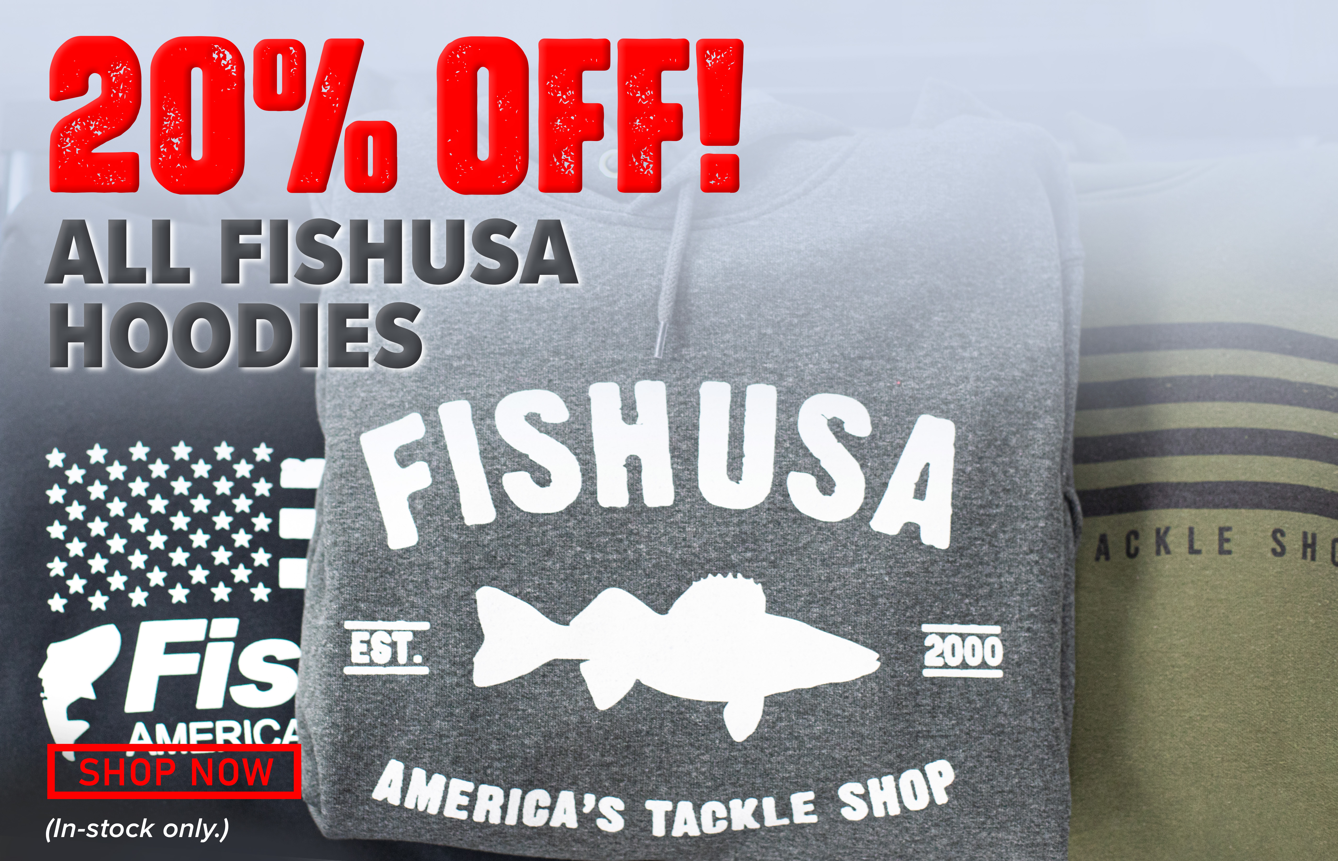 20% Off! All FishUSA Hoodies Shop Now (In-stock only.)