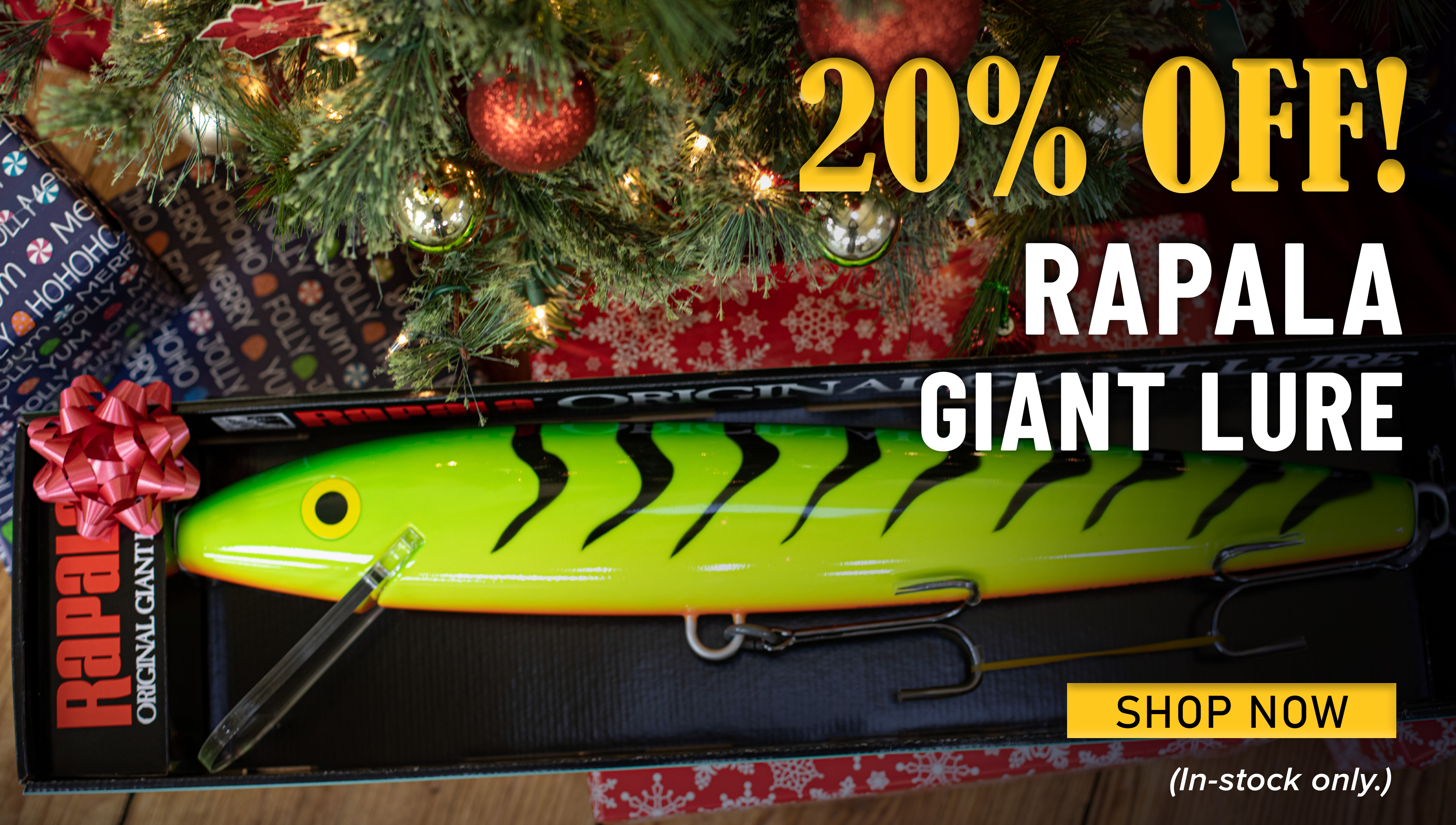 20% Off Rapala Giant Lure Shop Now (In-stock only.)