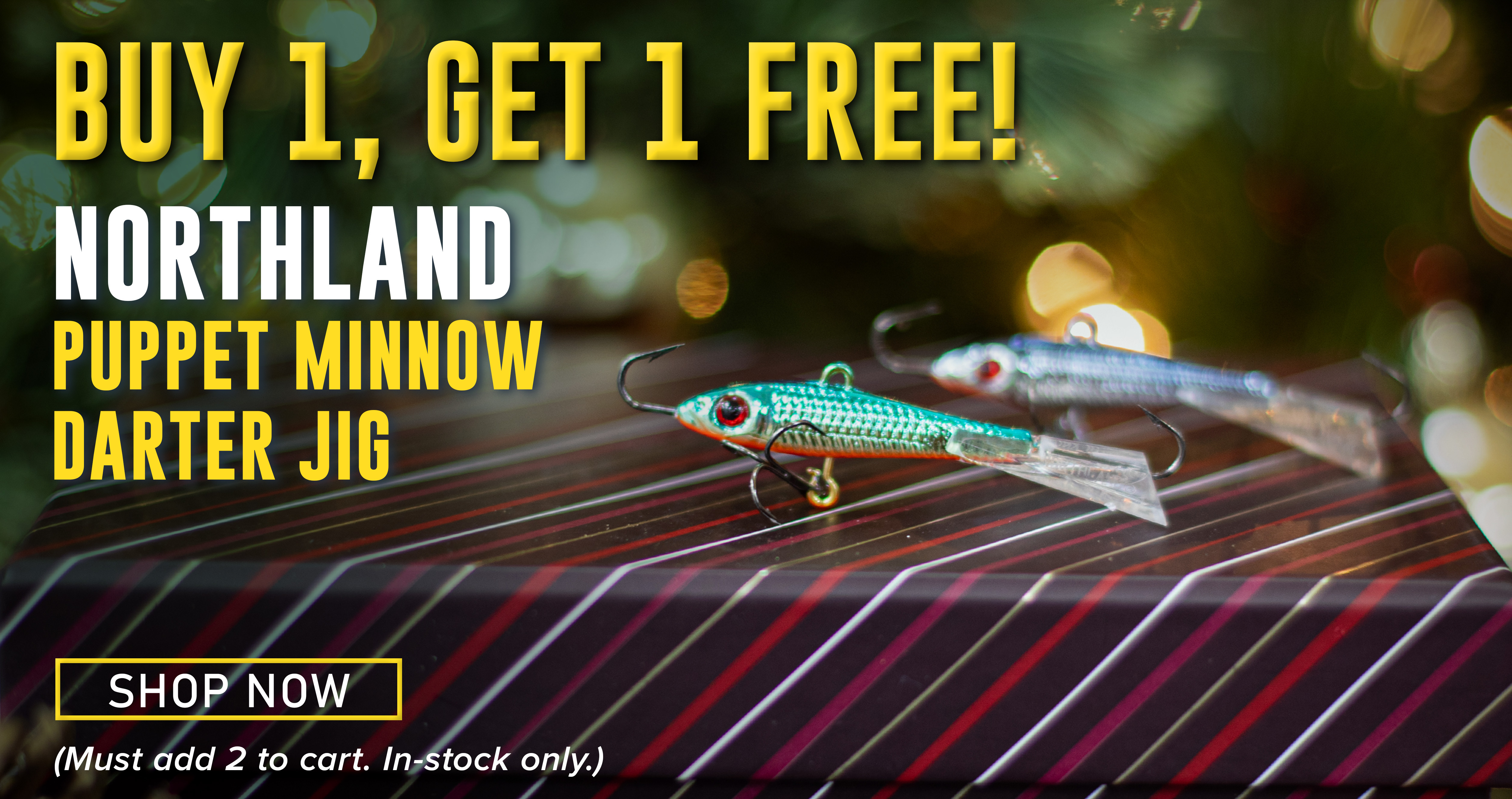 Buy 1, Get 1 Free! Northland Puppet Minnow Darter Jig SHop Now (Must add 2 to cart. In-stock only.)