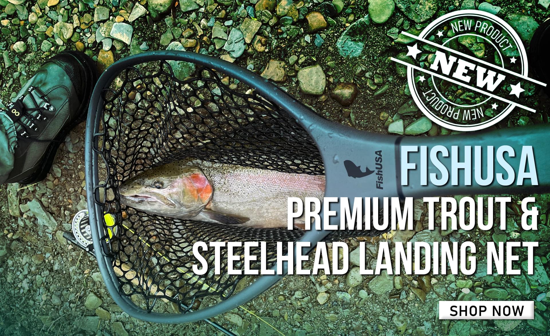 New Product FishUSA Preium Trout & Steelhead Landing Net Shop Now