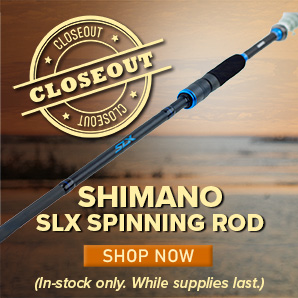 Closeout Shimano SLX SPinning Rod Shop Now (In-stock only. While Supplies last.)