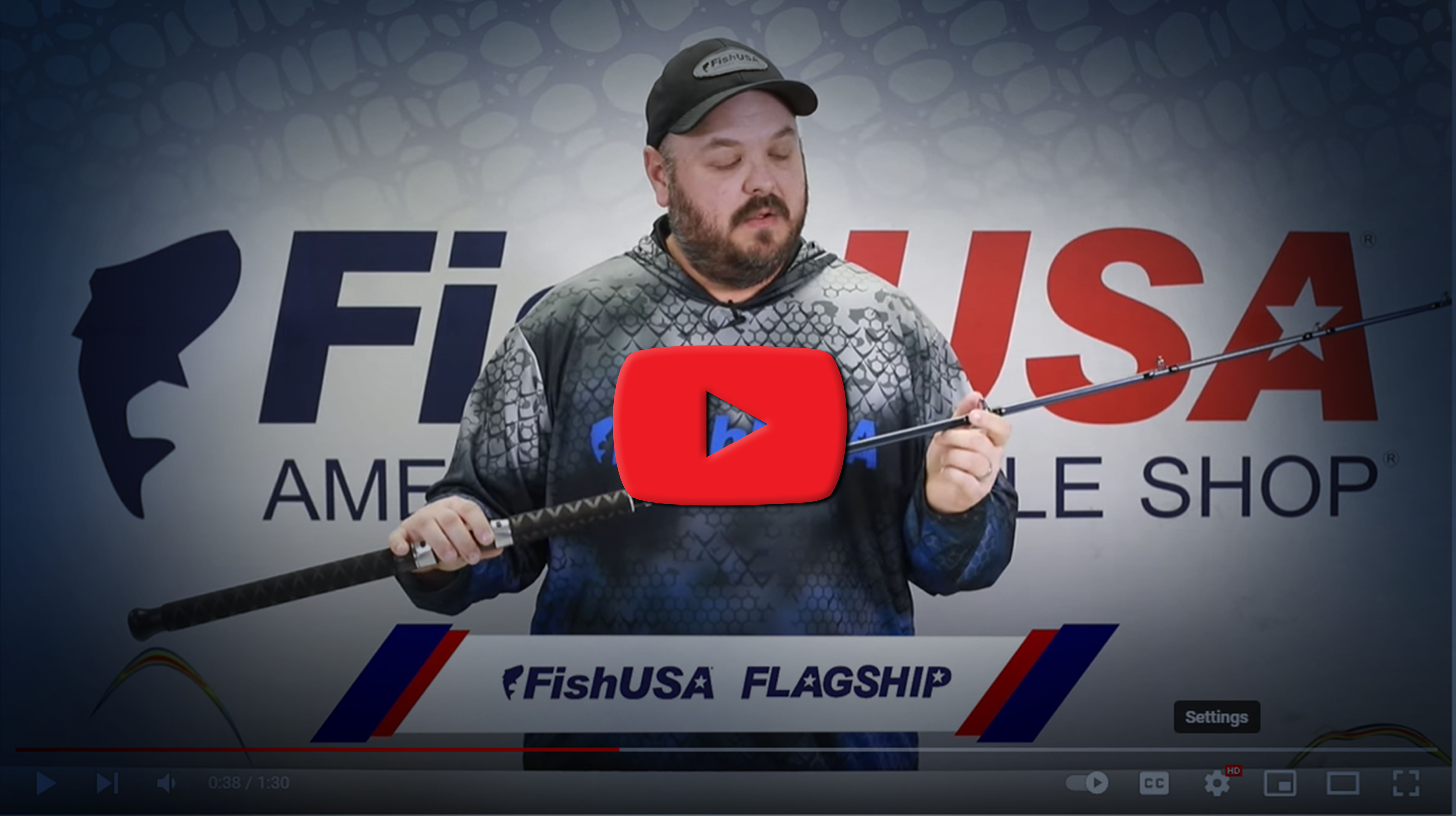 FishUSA FLagship Trolling Rods Play Youtube Video