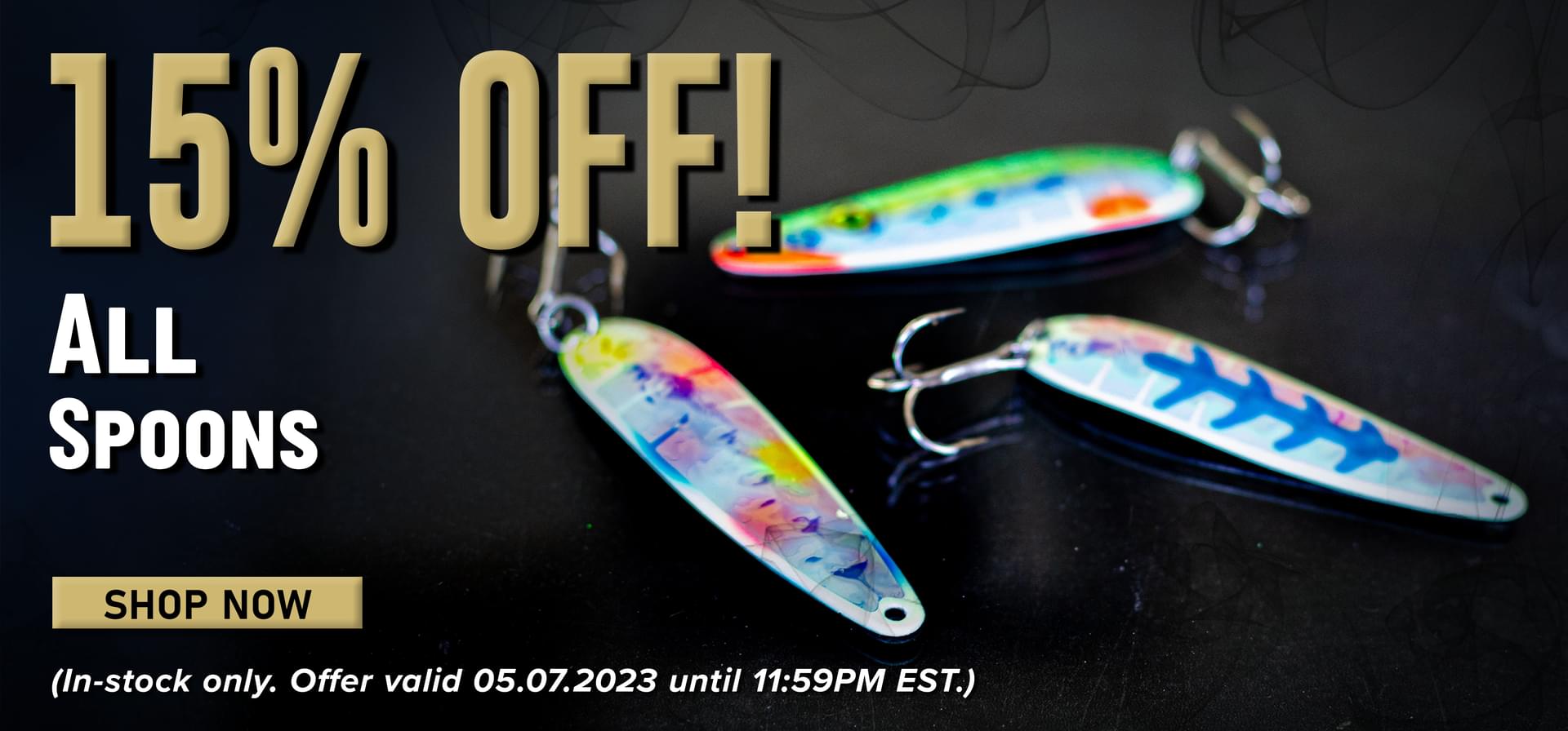 15% Off! All Spoons Shop Now (In-stock only. Offer valid 05.07.2023 until 11:59PM EST.)