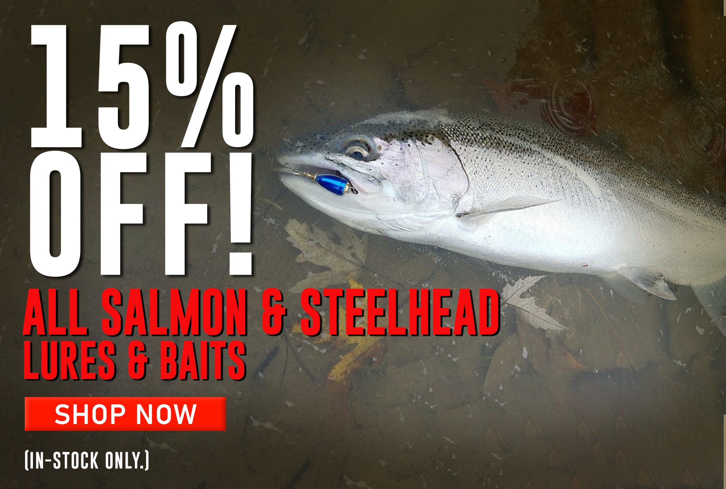 15% Off All Salmon & Steelhead Lures & Baits Shop Now (In-stock only.)