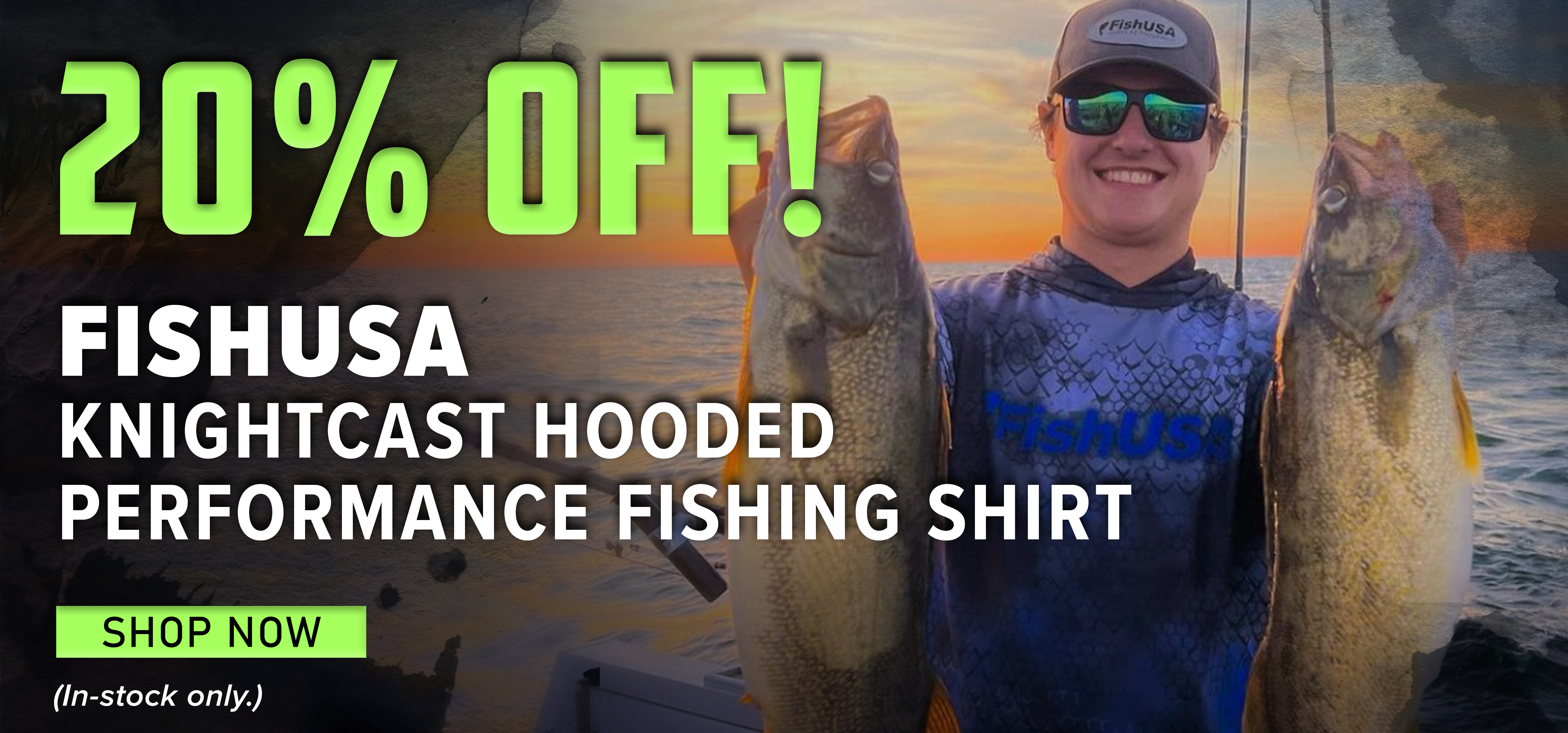 20% Off FishUSA Knightcast Performance Fishing Shirt Shop Now (In-stock only.)