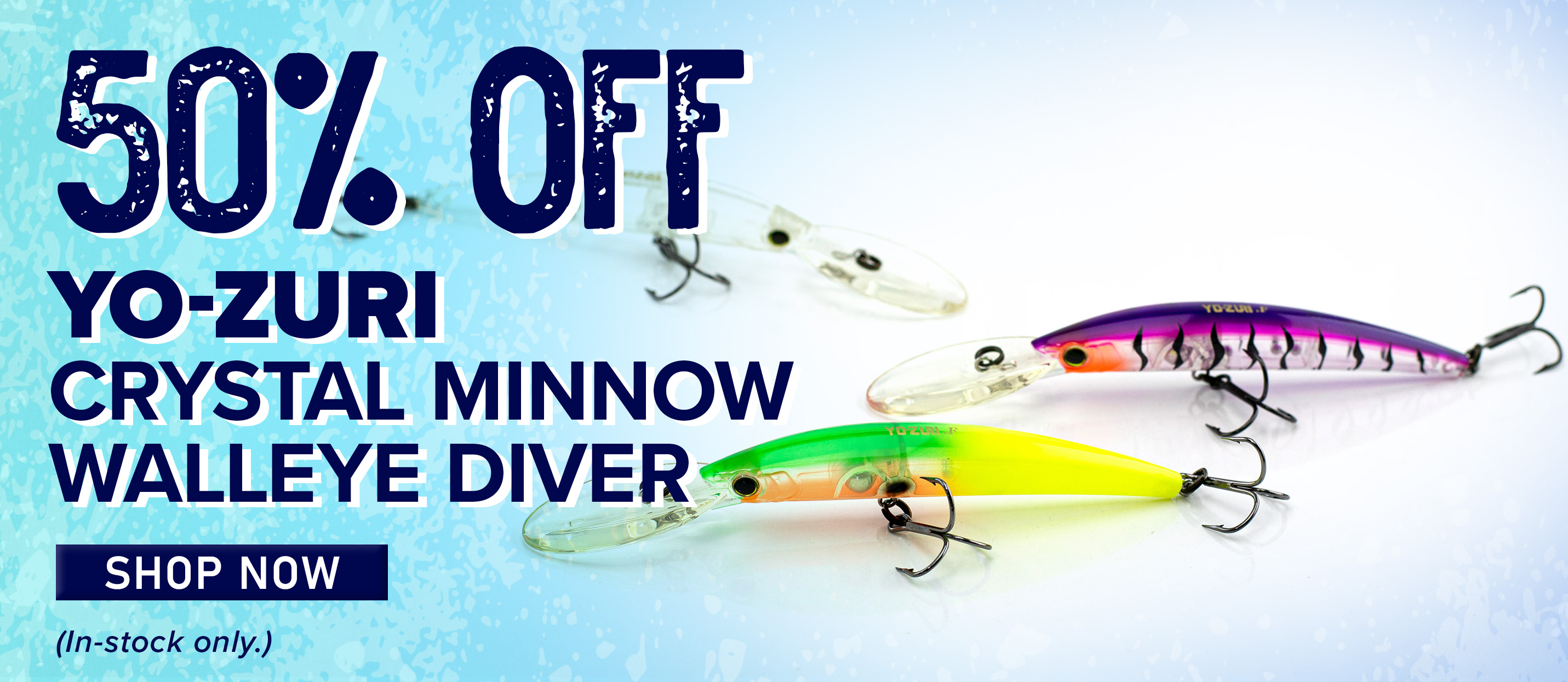 50% Off Yo-Zuri Crystal Minnow Walleye Diver Shop Now (In-stock only.)