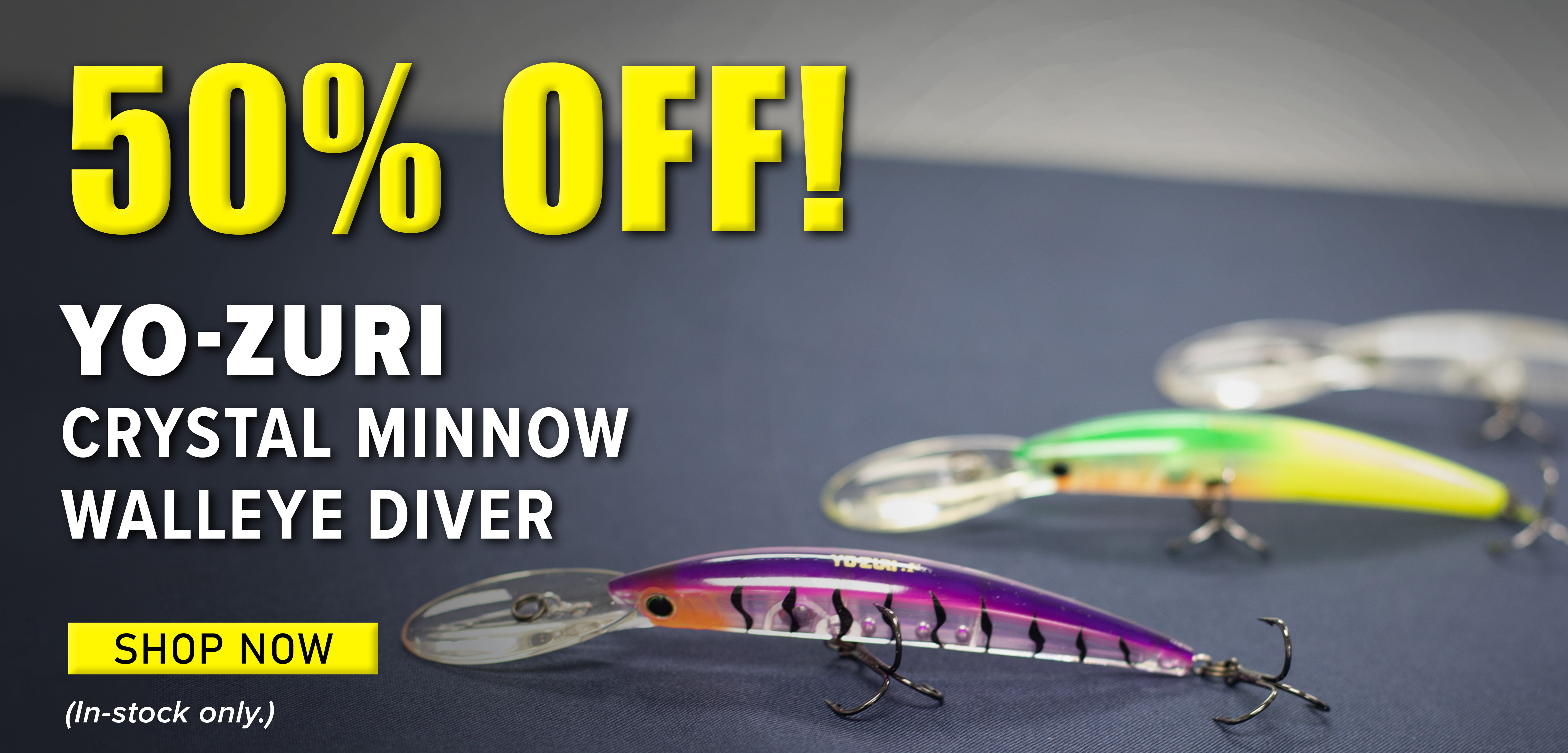 50% Off! YO-ZURI CRYSTAL MINNOW WALLEYE DIVER Shop Now (In-stock only.)