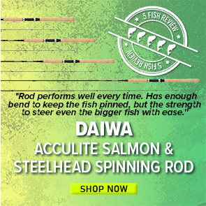 5 Fish Review Daiwa Acculite Salmon & Steelhead Spinning Rod 