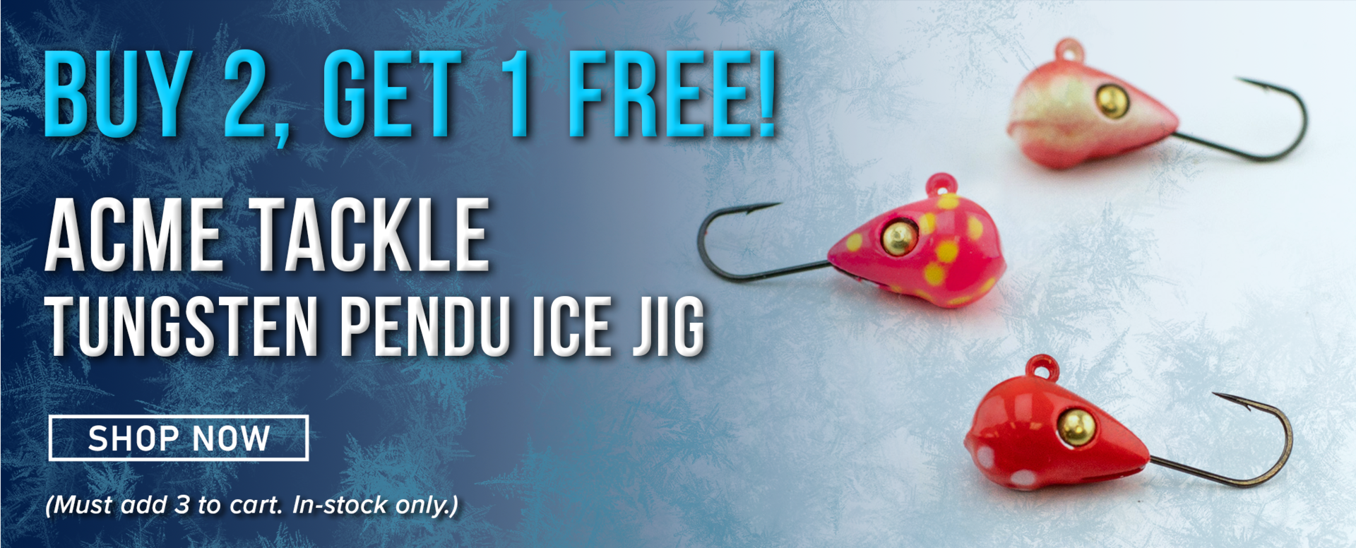 Buy 2, Get 1 Free! Acme Tackle Tungsten Pendu Ice Jig Shop Now (Must add 3 to cart. In-stock only.)