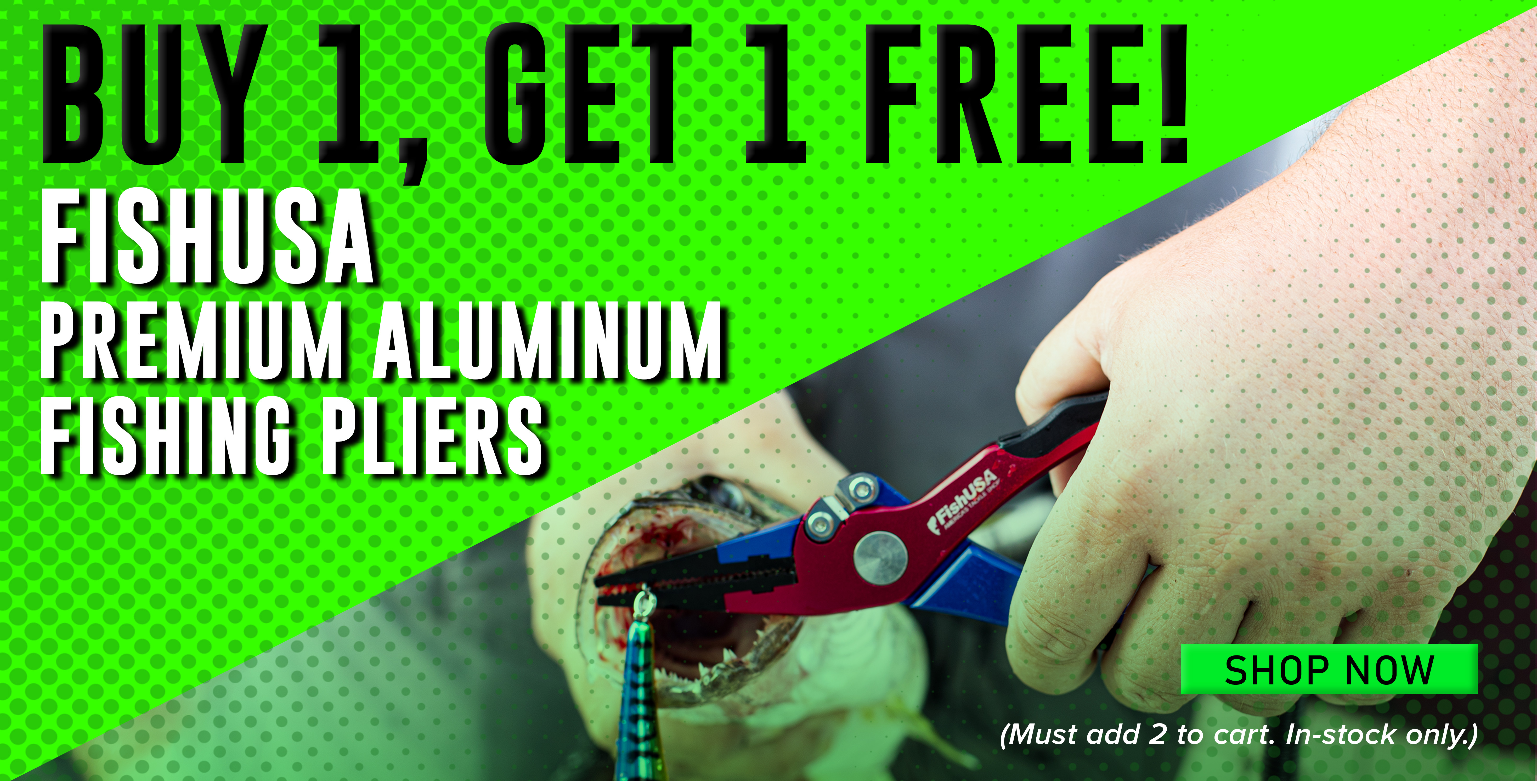 Buy 1, Get 1 Free FishUSA Premium Aluminum Fishing Pliers Shop Now (Must add 2 to cart. In-stock only.)