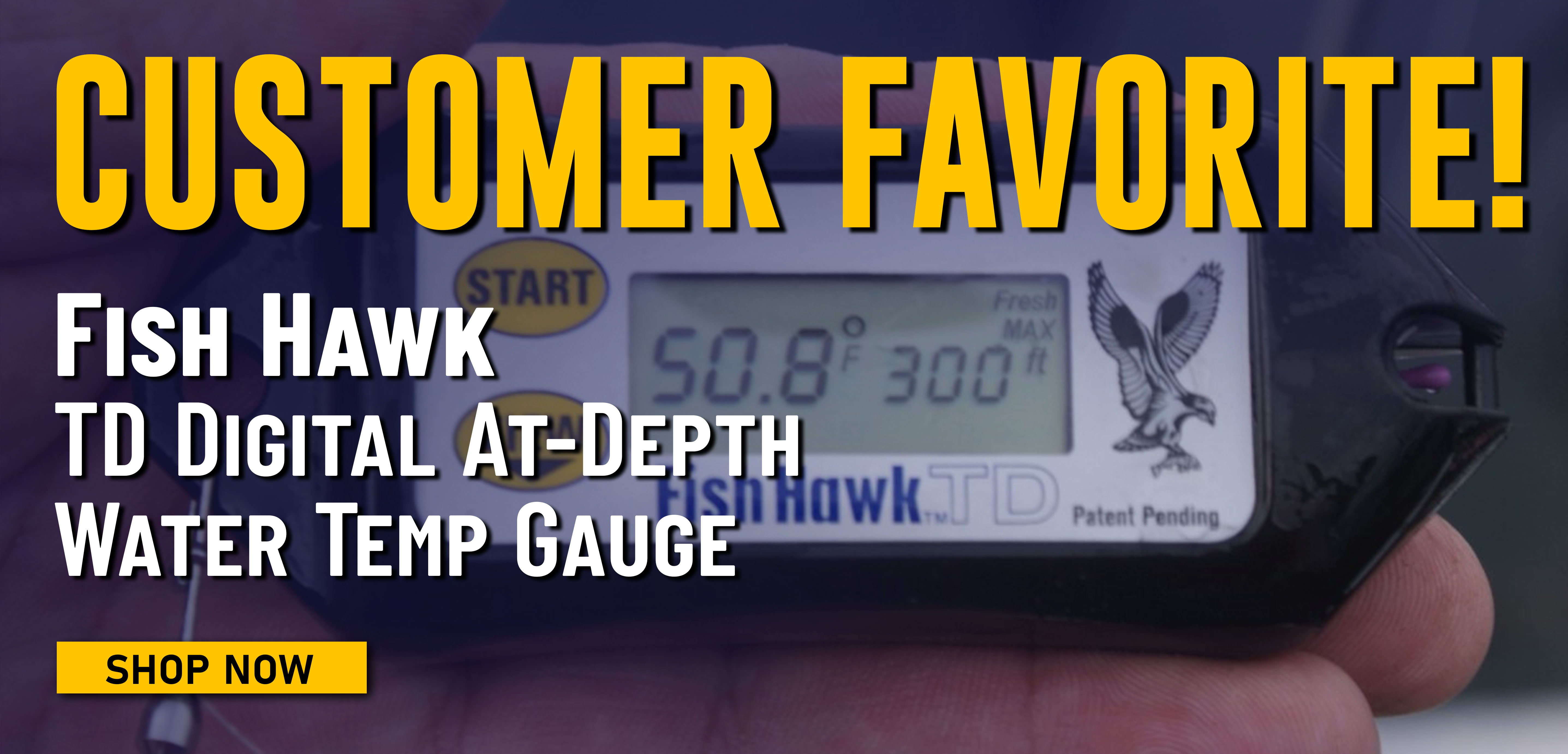 Customer Favorite! Fish Hawk TD Digital At-Depth Water Temp Gauge Shop Now