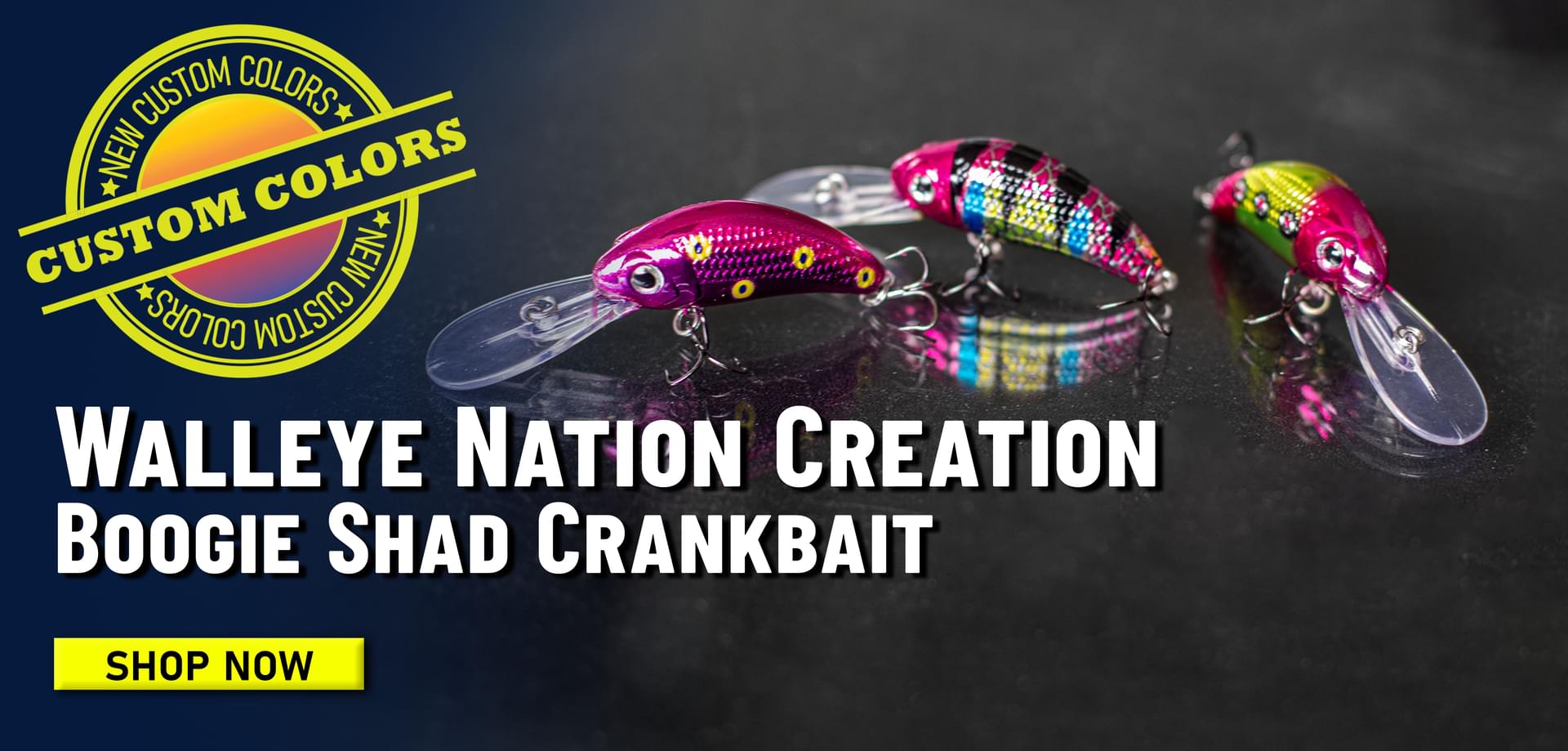 New Custom Colors Walleye Nation Creation Boogie Shad Crankbait Shop Now