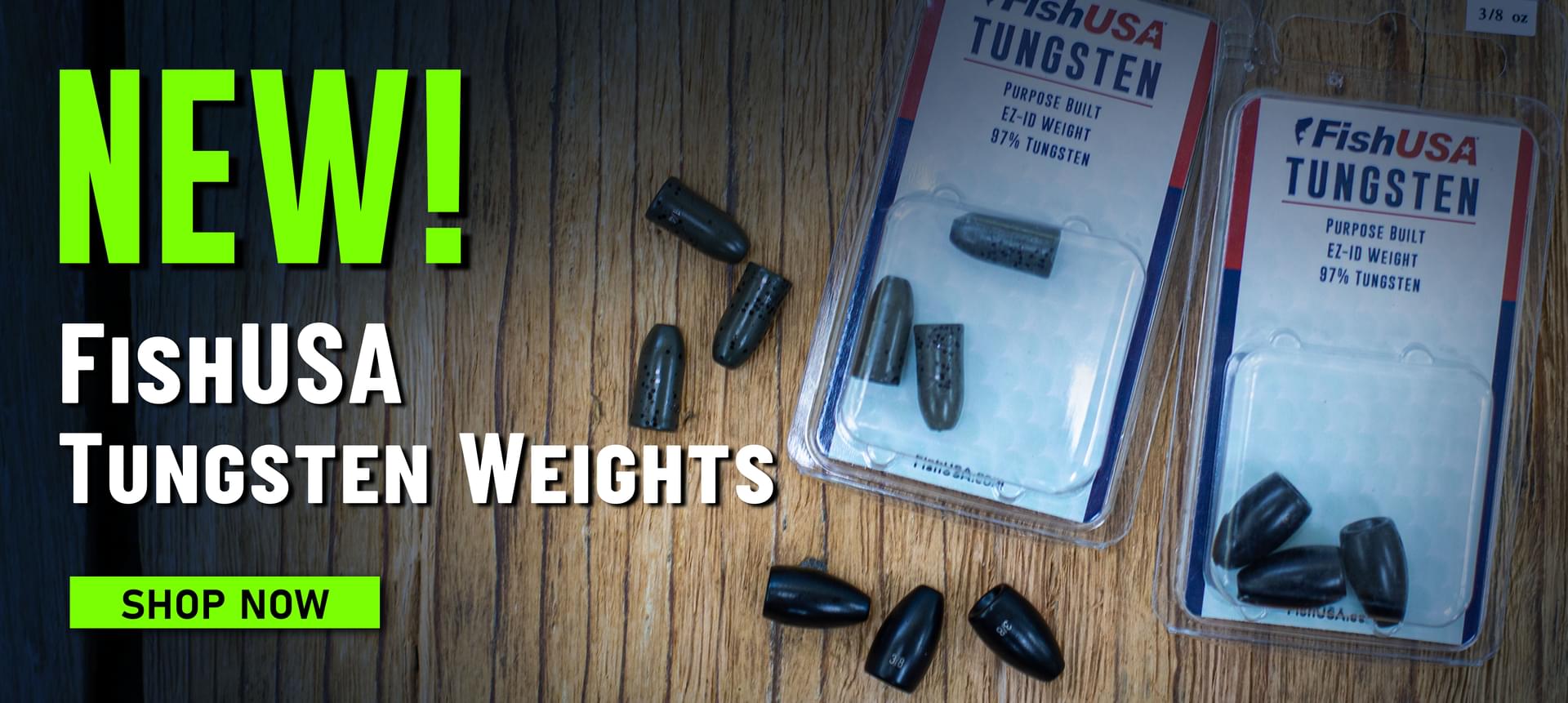  New! FishUSA Tungsten Weights Shop Now