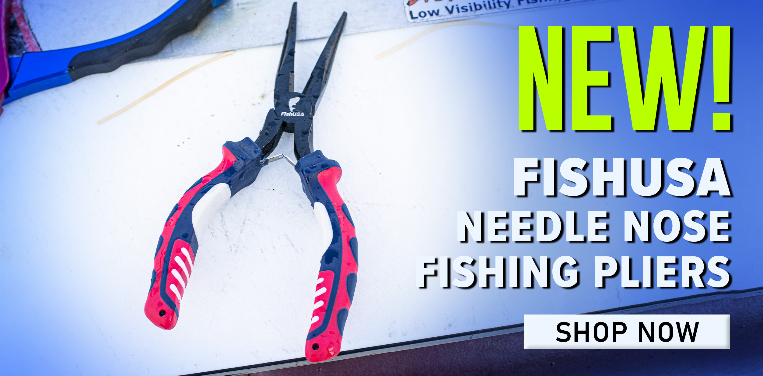 New! FishUSA Needle Nose Fishing Pliers Shop Now