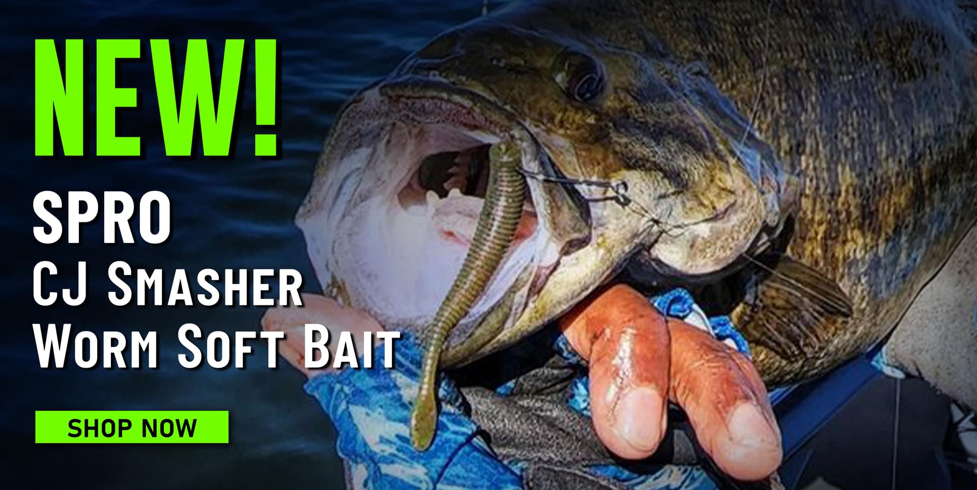 New! SPRO CJ Smasher Worm Soft Bait Shop Now