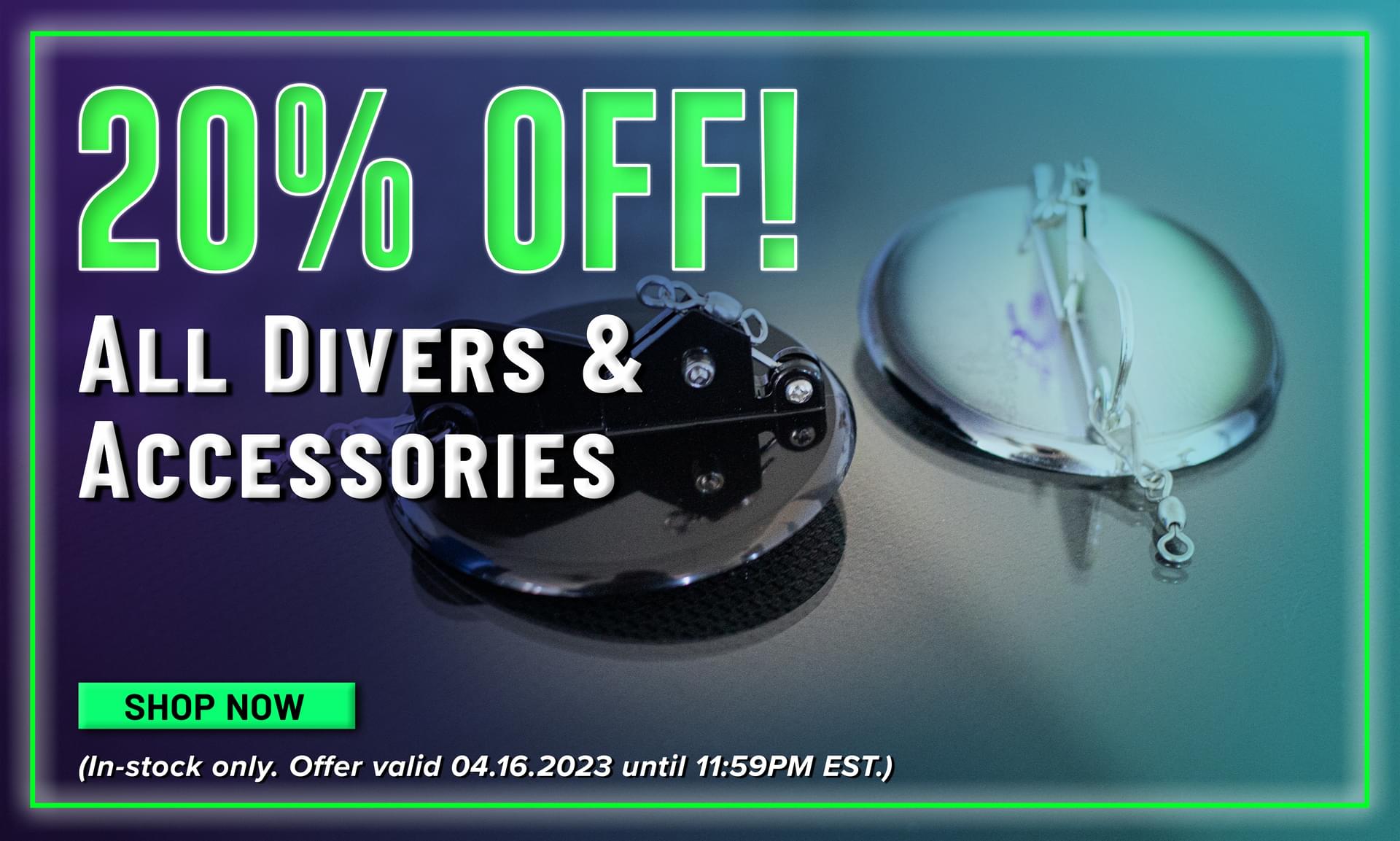 20% Off! All Divers & Accessories Shop Now (In-stock only. Offer valid 04.16.2023 until 11:59PM EST.)