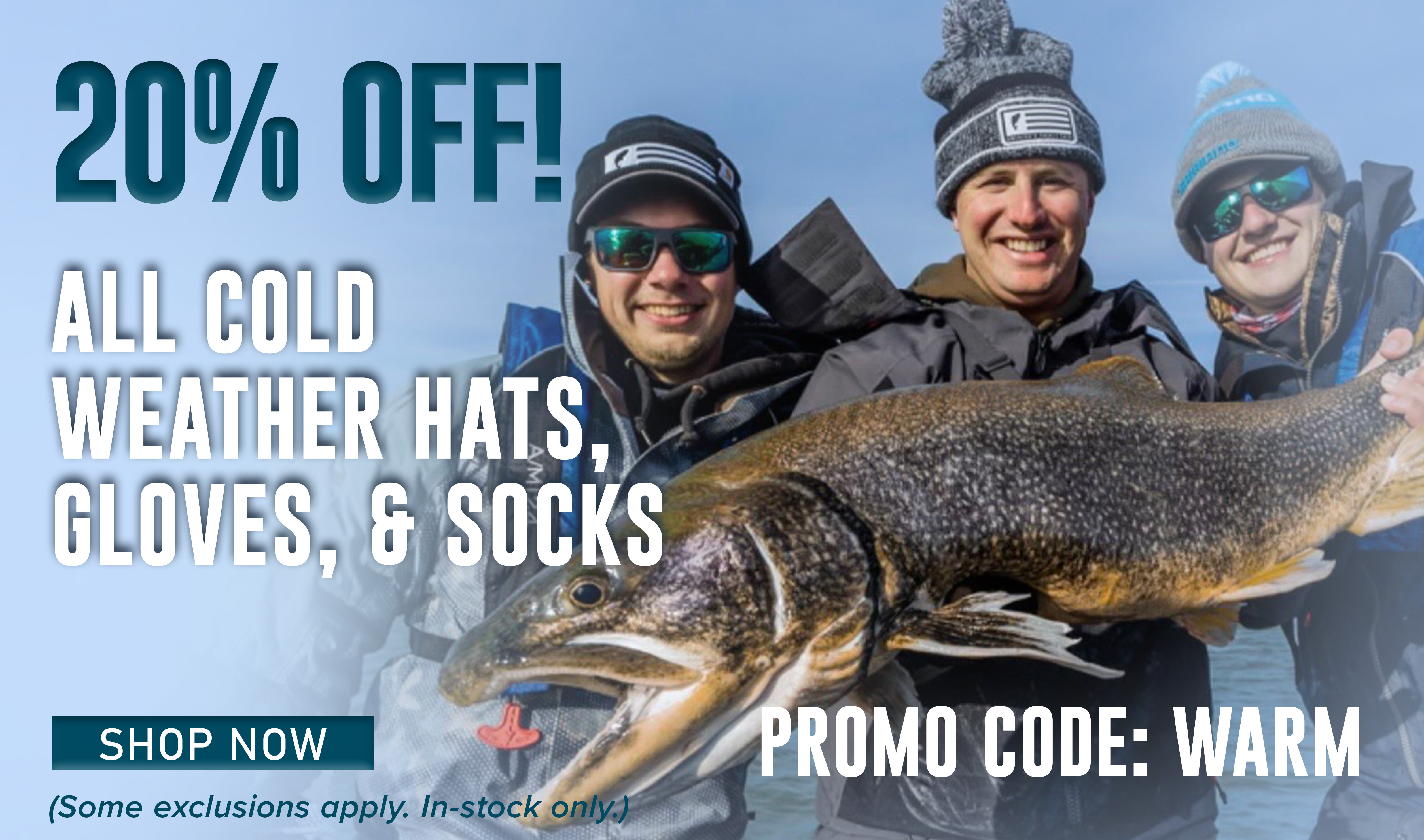 20% Off! All Cold Weather Hats, Gloves & Socks Promo Code: WARM Shop Now (Some exclusions apply. In-stock only.)