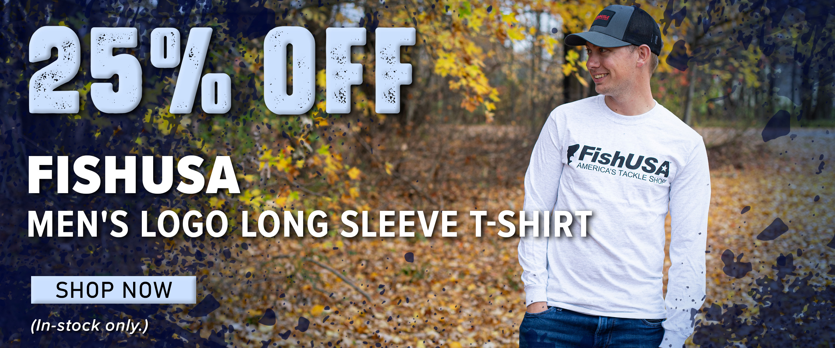 25% Off FISHUSA MEN'S LOGO LONG SLEEVE T-SHIRT Shop Now (In-stock only.)