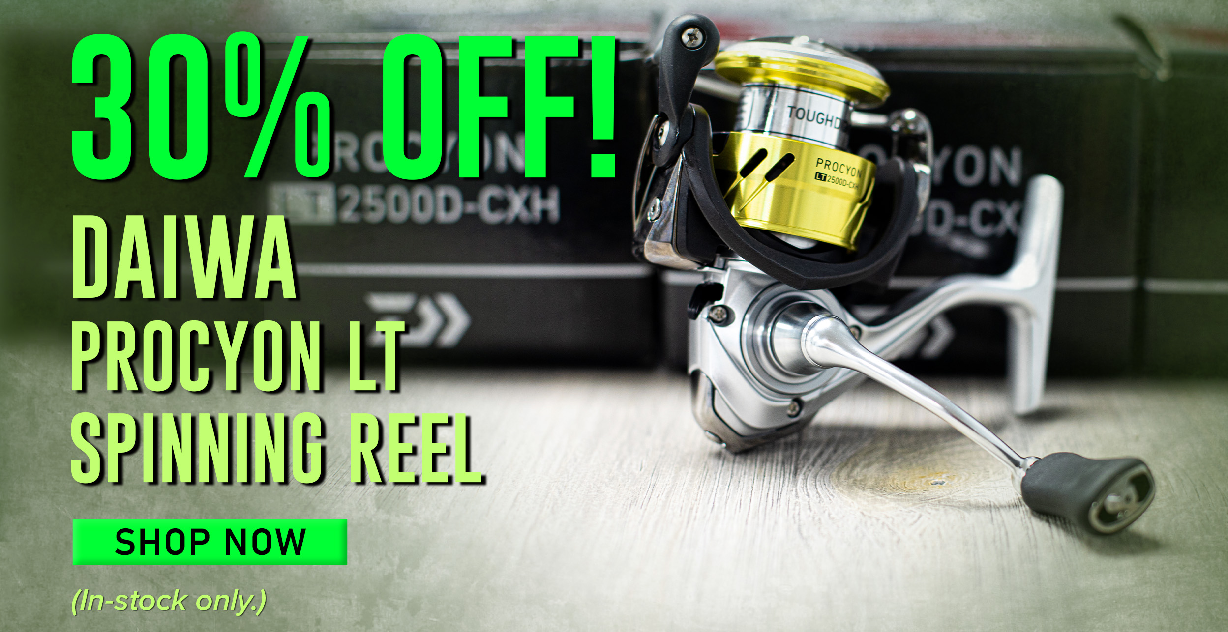 30% Off Daiwa Procyon LT Spinning Reel Shop Now (In-stock only.)