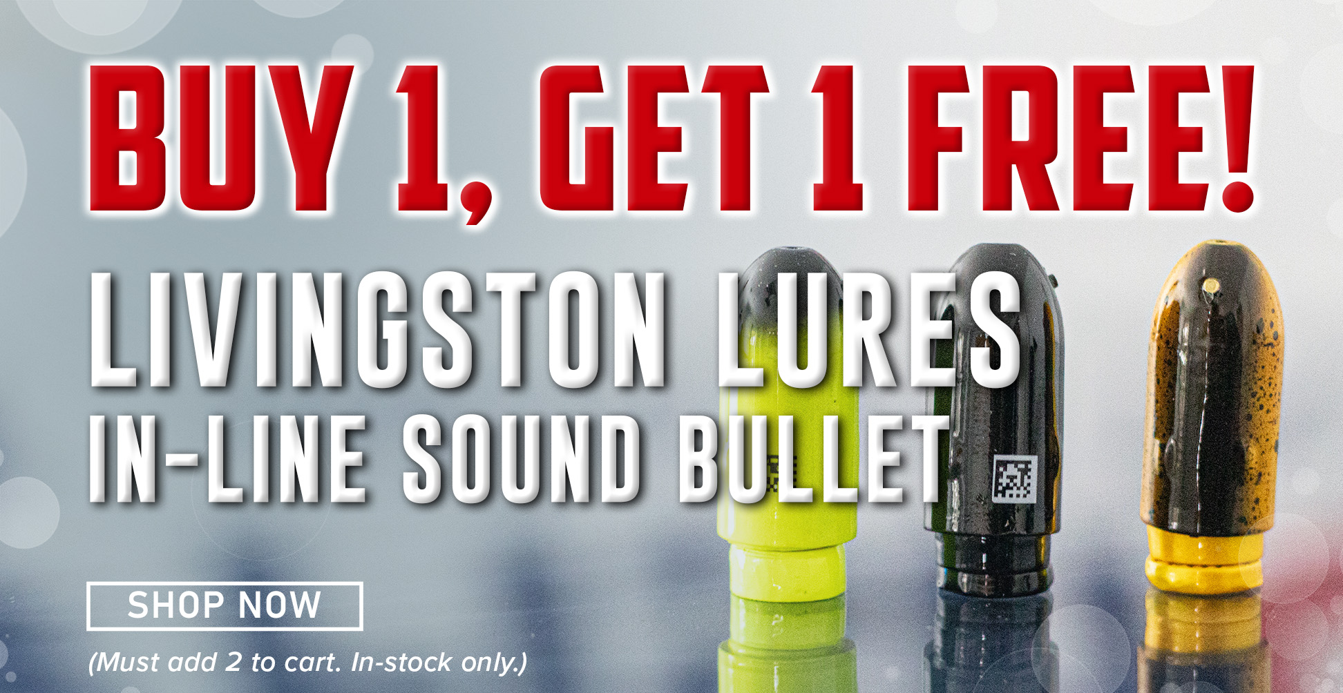 Buy 1,Get 1 Free! Livingston Lures In-Line Sound Bullet Shop Now (Must add 2 to cart. In-stock only.)