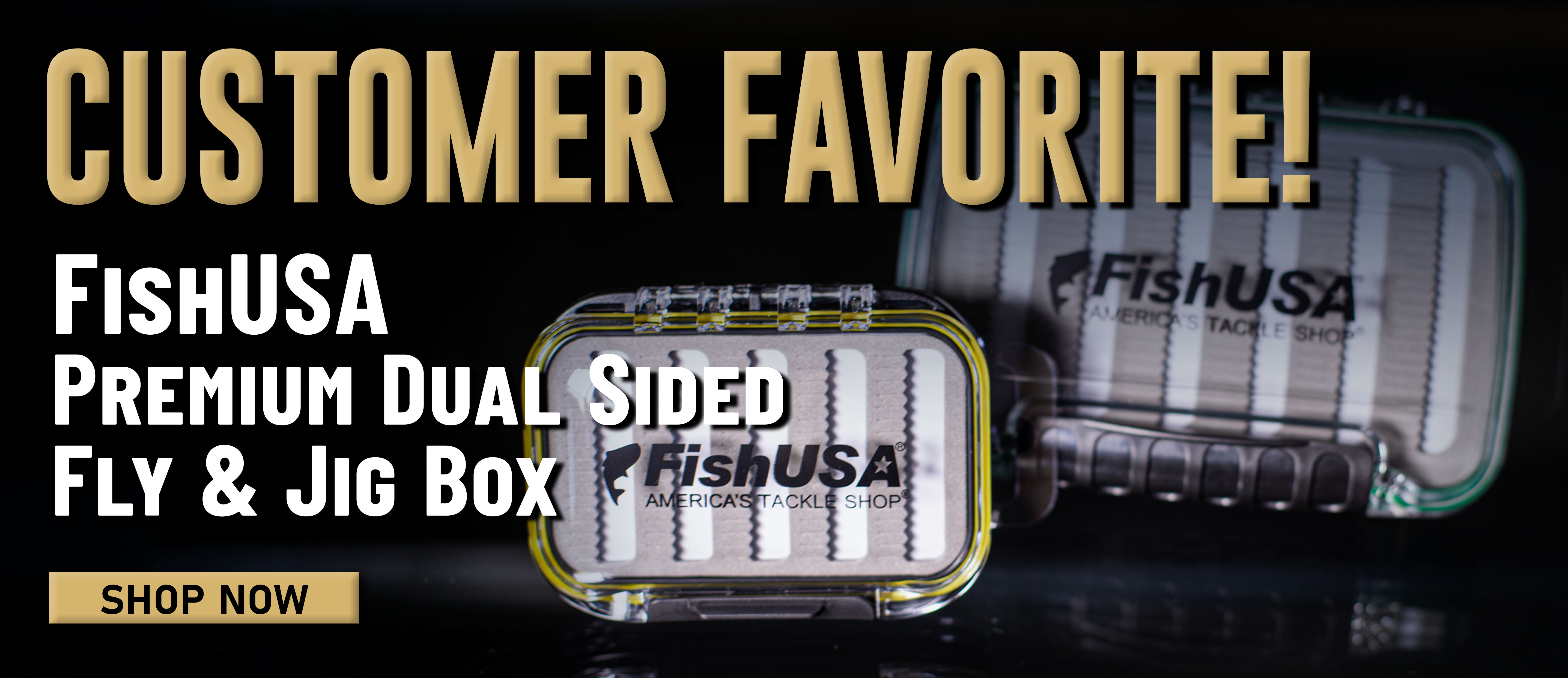 Customer Favorite! FishUSA Premium Dual Sided Fly & Jig Box Shop Now