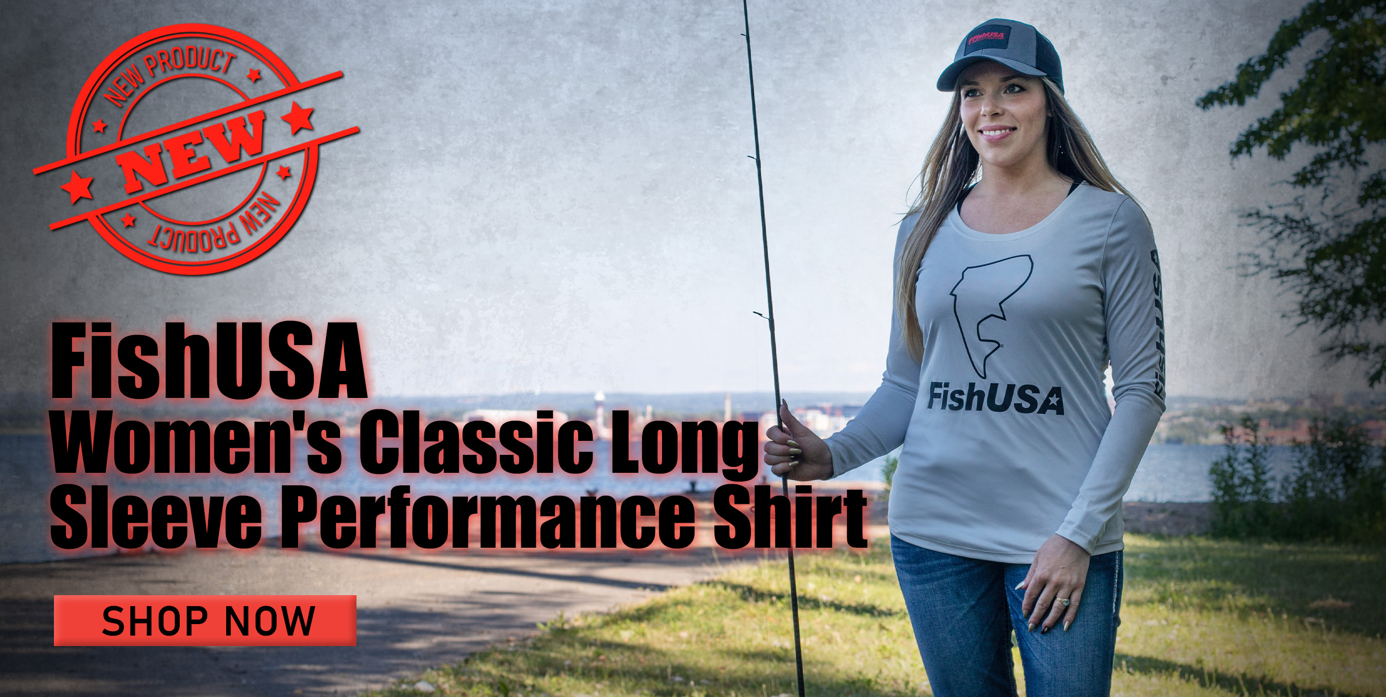 New FishUSA Women's Classic Long Sleeve Performance Shirt Shop Now