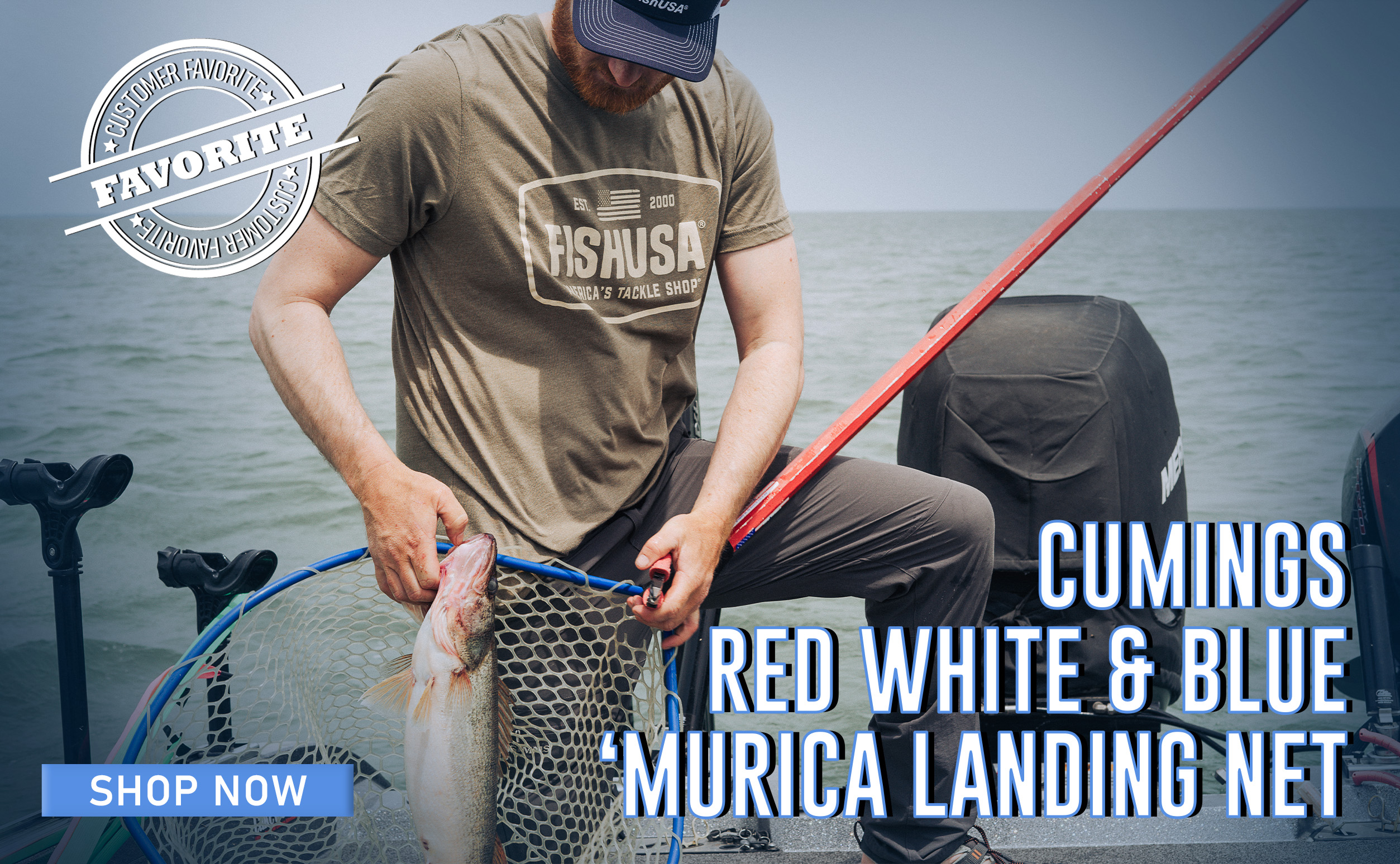 Customer Favorite Cumings Red White & Blue 'Murica Landing Net Shop Now