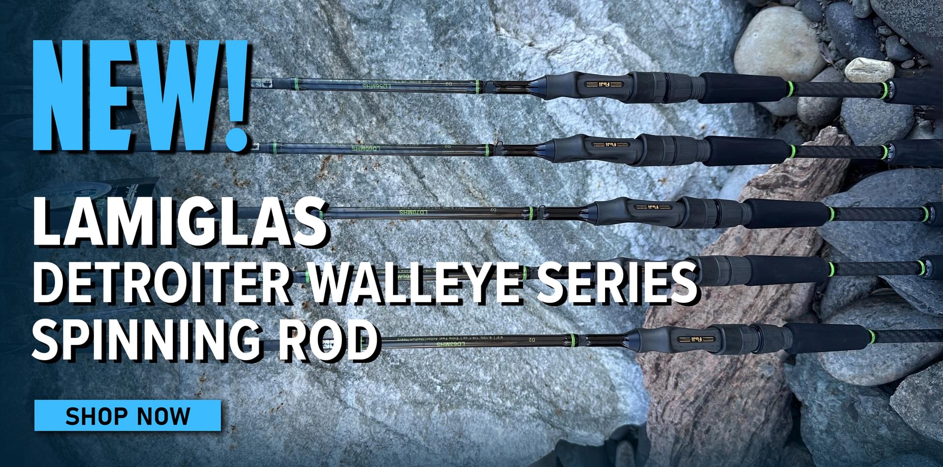 New! Lamiglas Detroiter Walleye Series Spinning Rod Shop Now