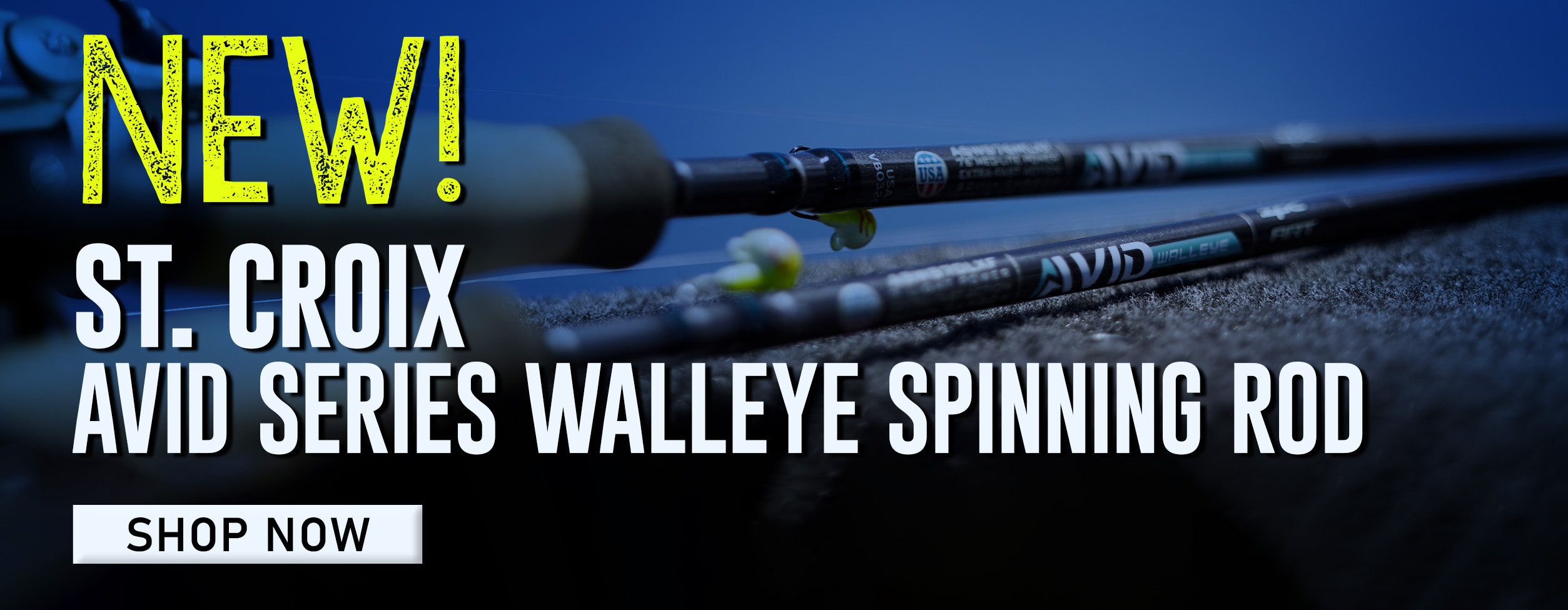 New! St. Croix Avid Series Walleye Spinning Rod Shop Now