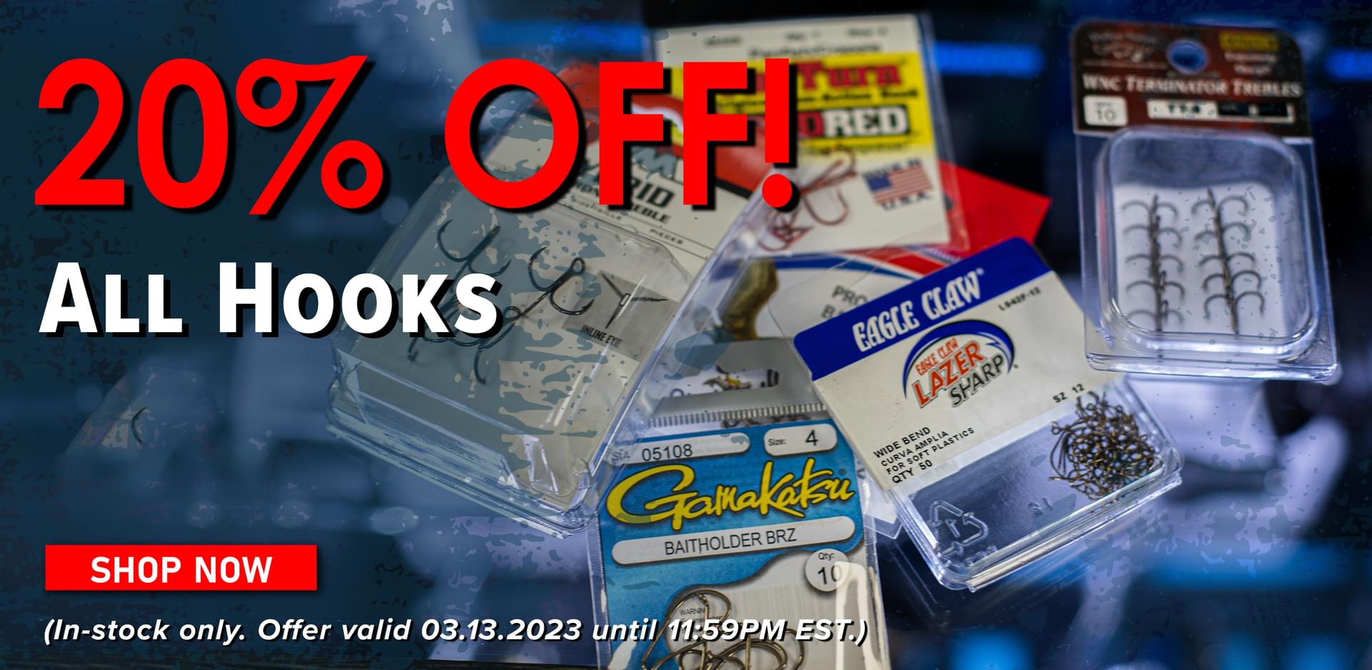 20% Off! All Hooks Shop Now (In-stock only. Offer valid 03.13.2023 until 11:59 PM EST.)