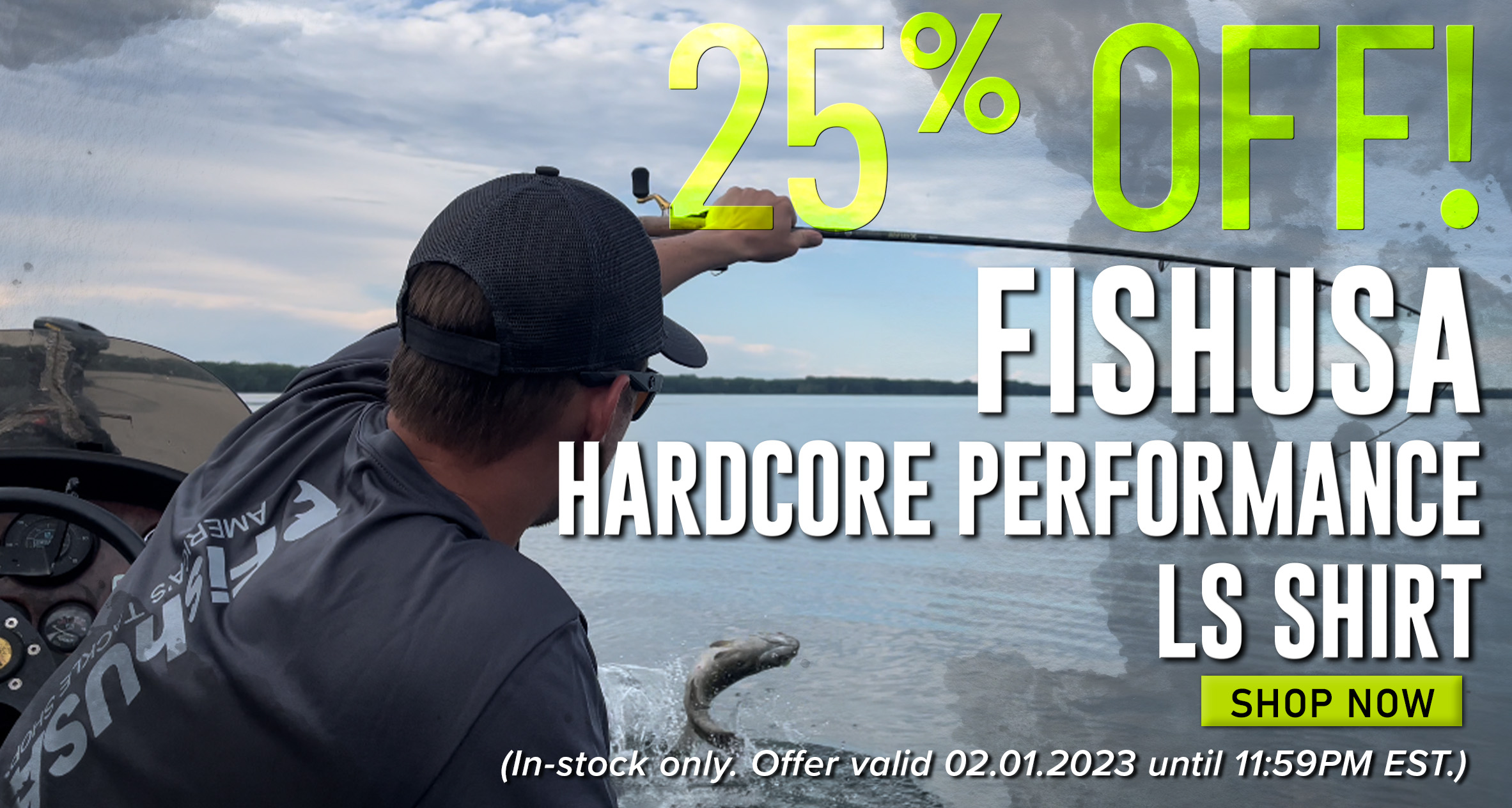 25% Off! FishUSA Hardcore Performance LS Shirt Shop Now (In-stock only. Offer valid 02.01.2023 until 11:59PM ESt.)