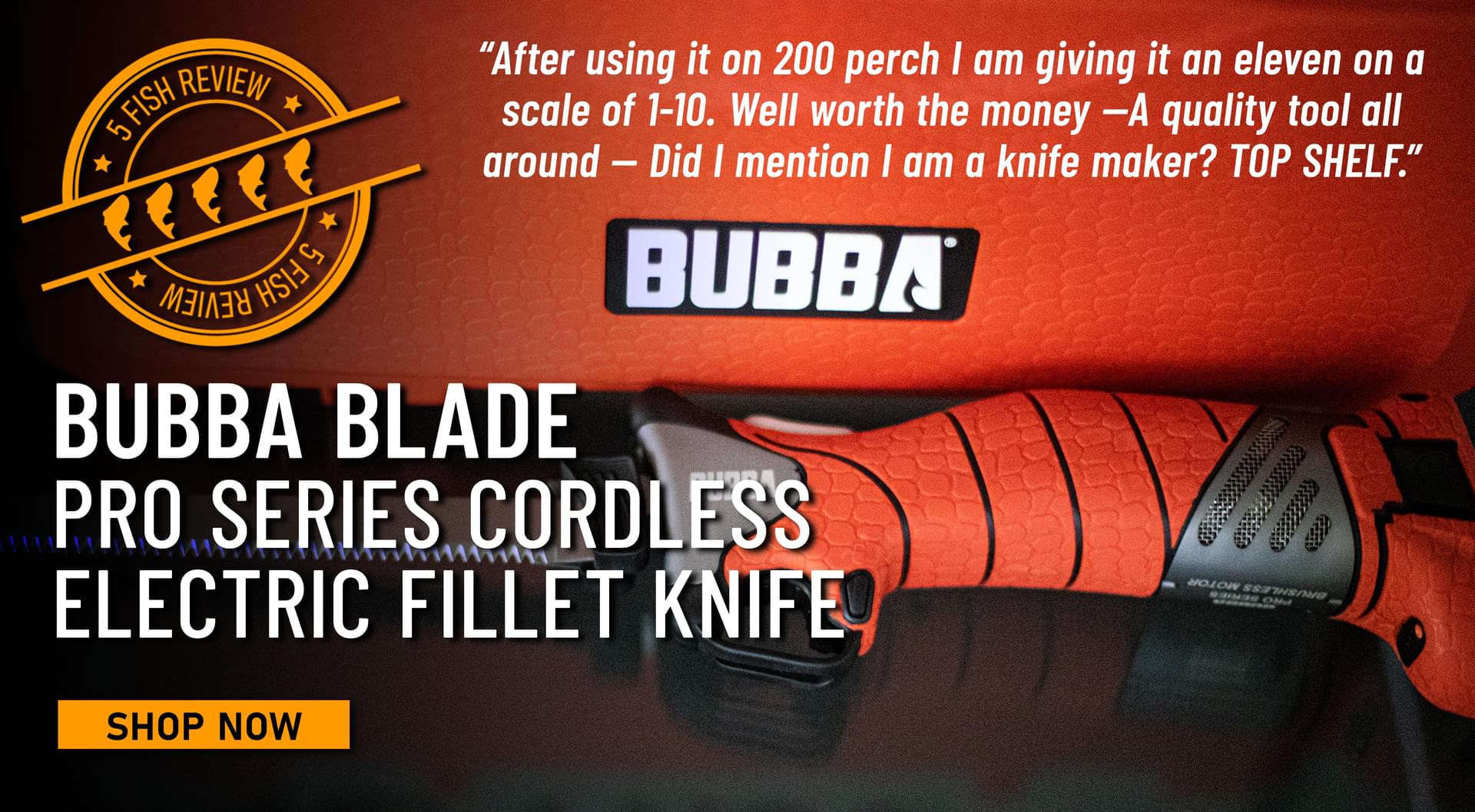 5 Fish Review Bubba Blade Pro Series Cordless Electric Fillet Knife 