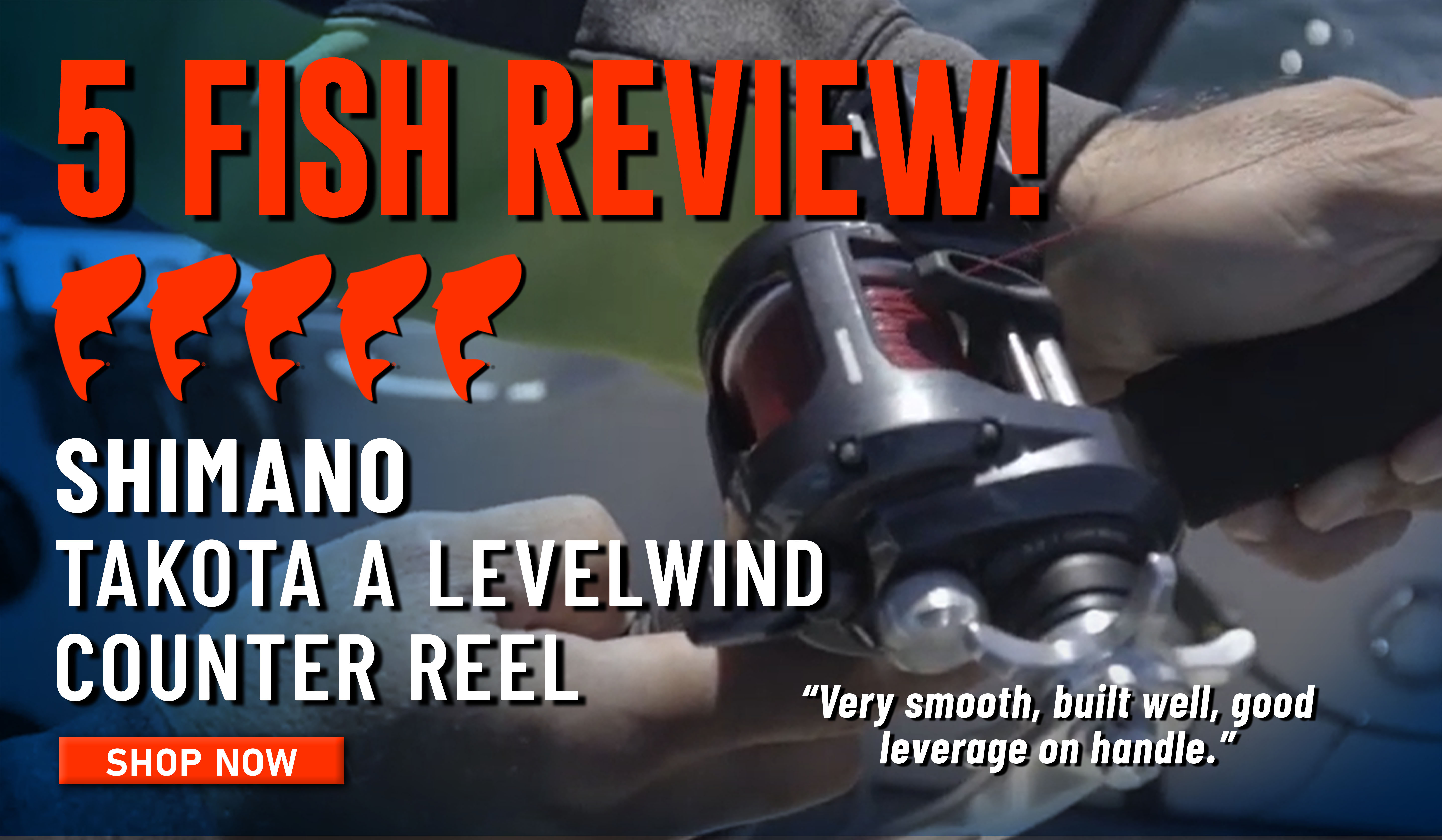 5 Fish Review! Shimano Takota A Levelwind Counter Reel Very smooth, built well, good leverage on handle Shop Now