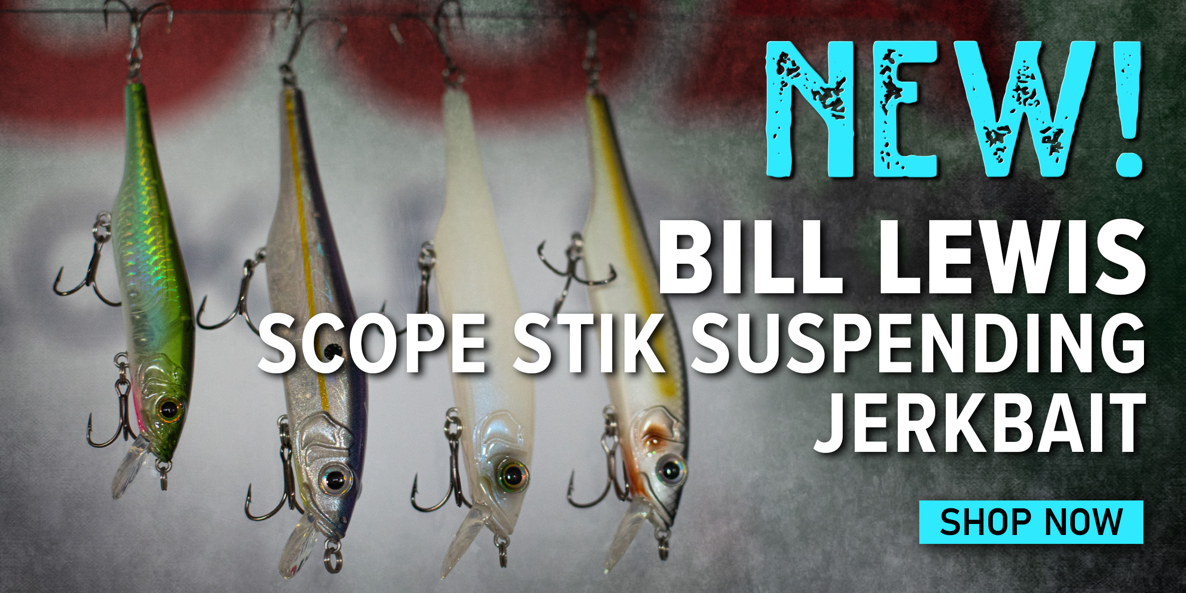 New! Bill Lewis Scope Stik Suspending Jerkbait Shop Now  
