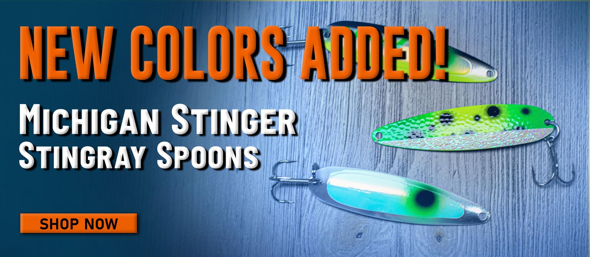 New Colors Added! Michigan Stinger Stingray Spoon Shop Now