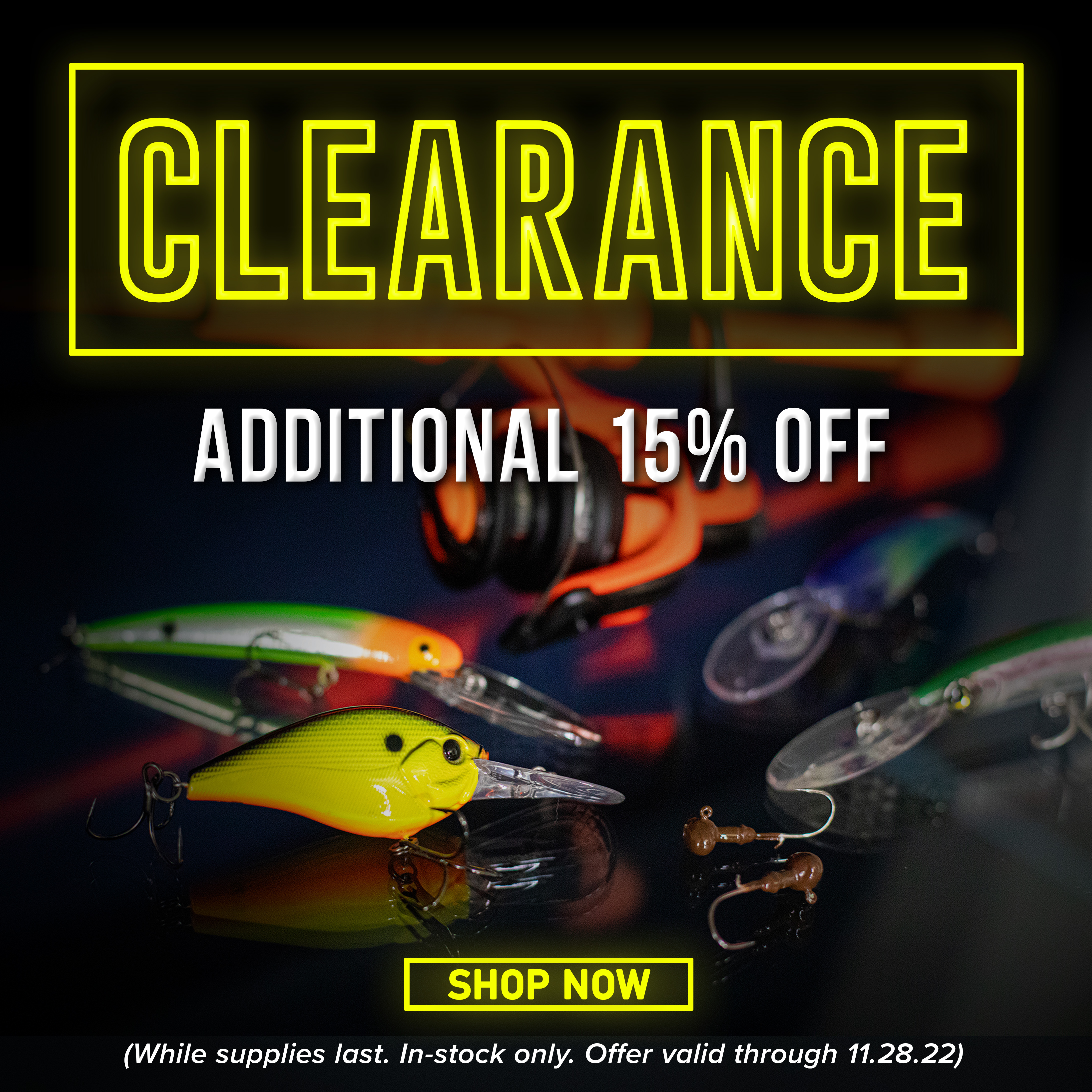 Clearance Additional 15% Off Shop Now (In-stock only. Offer Valid through 11.28.2022)