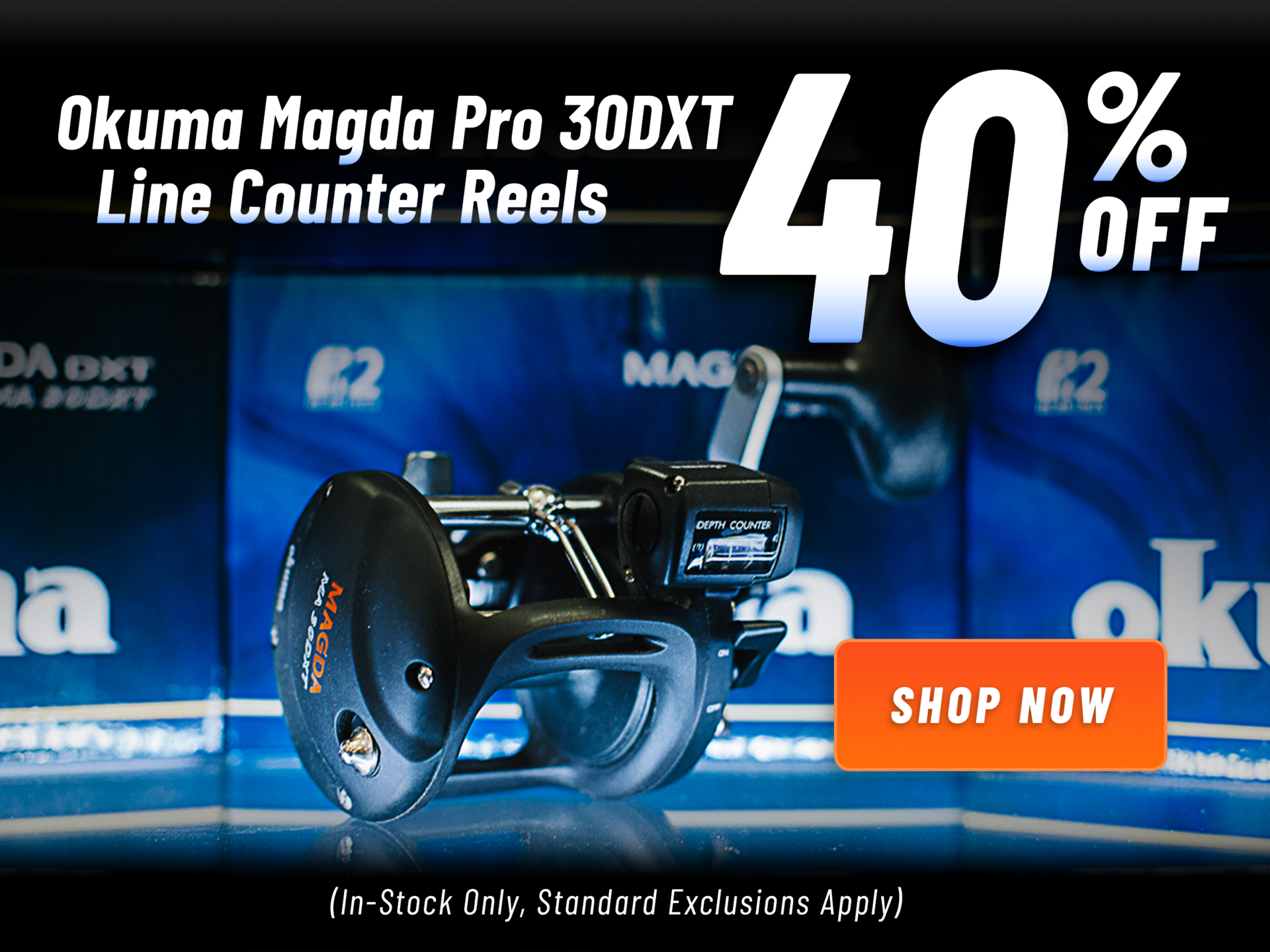 Okuma Magda Pro 30DXT Line Counter Reels - 40% Off