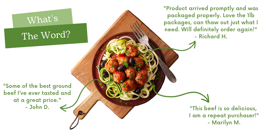 Picture of Grass-Fed Beef Meatballs with Zucchini Spirals, Trustpilot Reviews