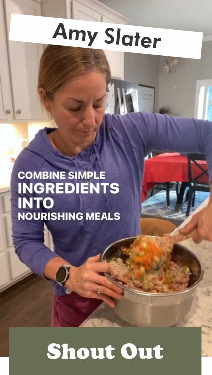 Amy Slater, nutrition, home cooking