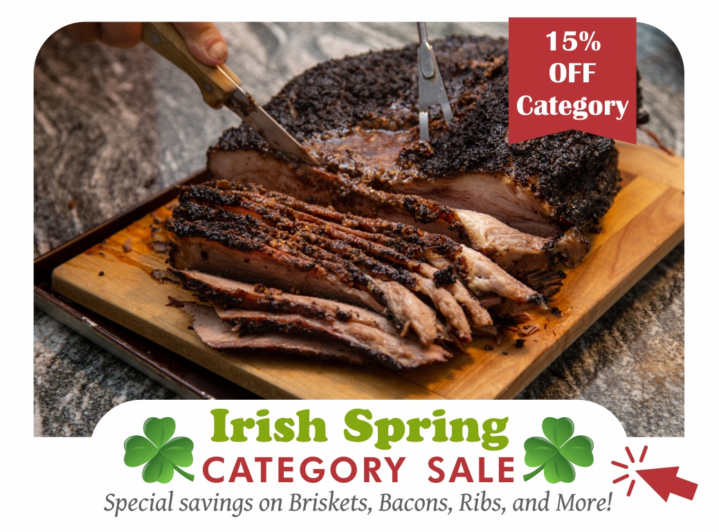 Save on Irish Spring Category, briskets, ribs, bacons