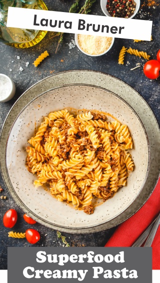 featured chef, laura bruner recipe, superfood pasta