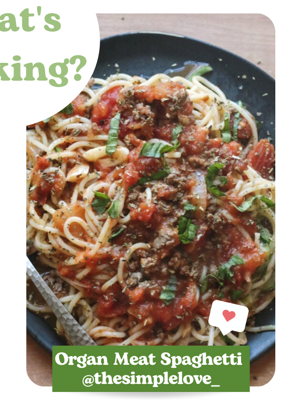 Organ Meat Spaghetti by @thesimplelove_