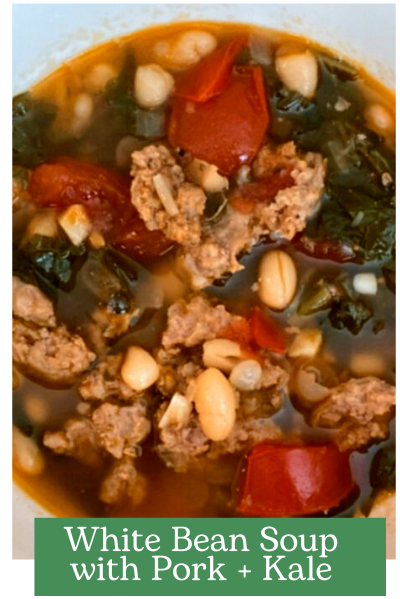 White Bean Soup with Pork + Kale