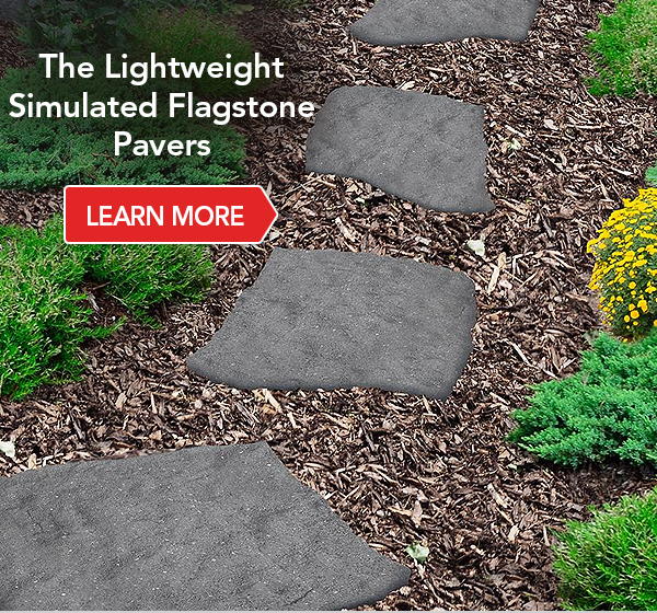 The Lightweight Simulated Flagstone Pavers Hammacher Schlemmer