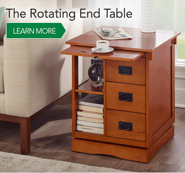 The Rotating End Table - Hammacher Schlemmer
