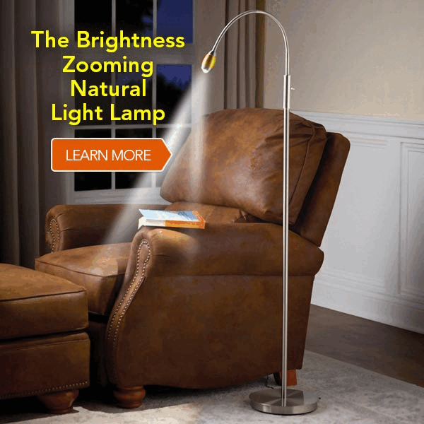 The Brightness Zooming Natural Light Lamp Hammacher Schlemmer